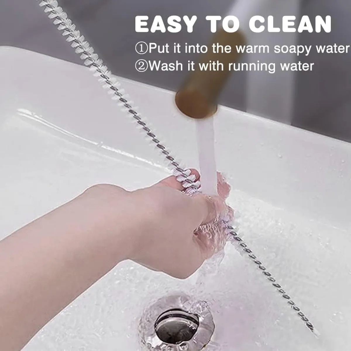 45cm Sink Drain Unblocker Tools, Drain Hair Remover Sink Cleaning Brush, Drain Cleaner Tool Plug Hole Hair Remover Tool