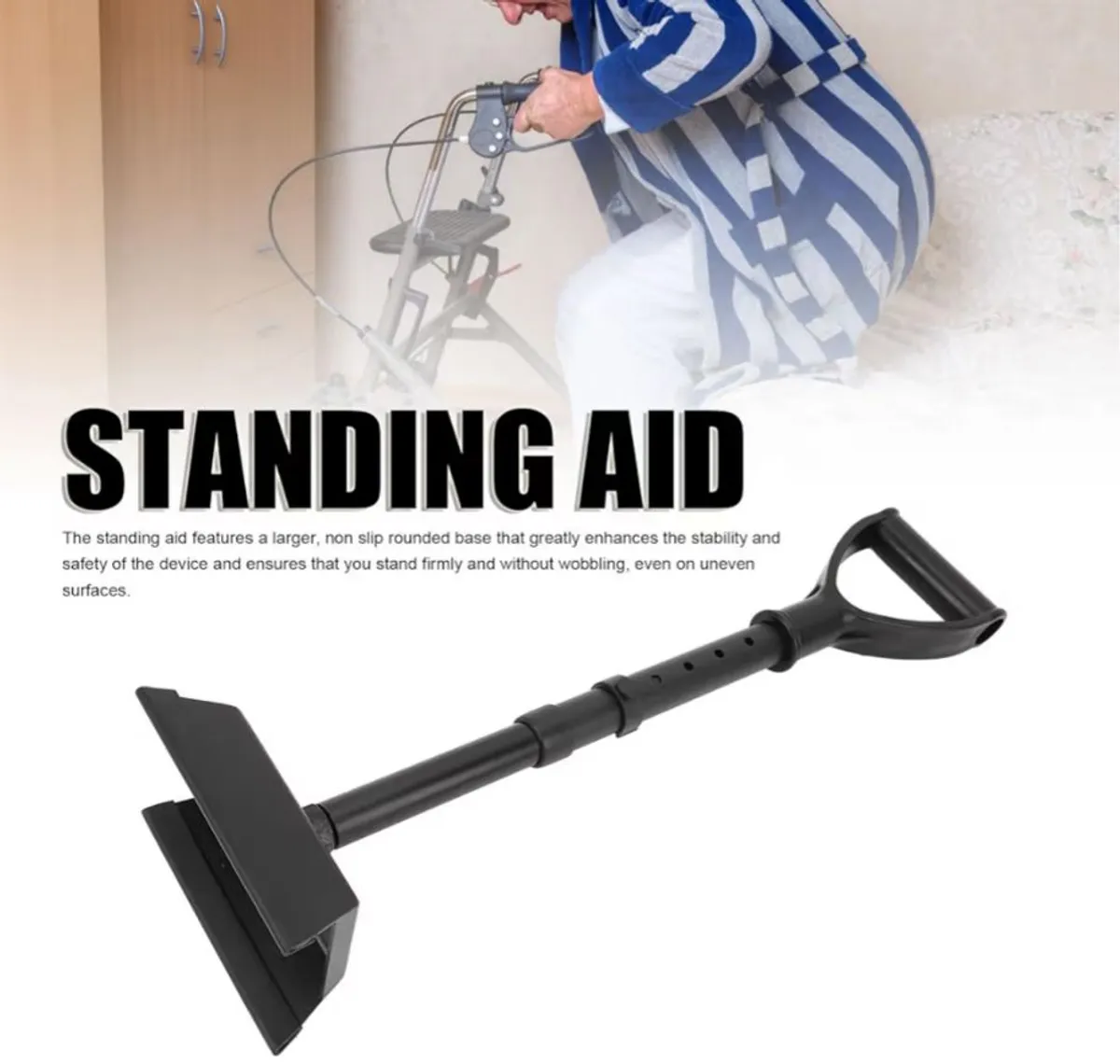 Adjustable Mobility Aid Stand Assist Device, 600lb Capacity, Help Getting Up Handicap Accessories Stand Assist Aid