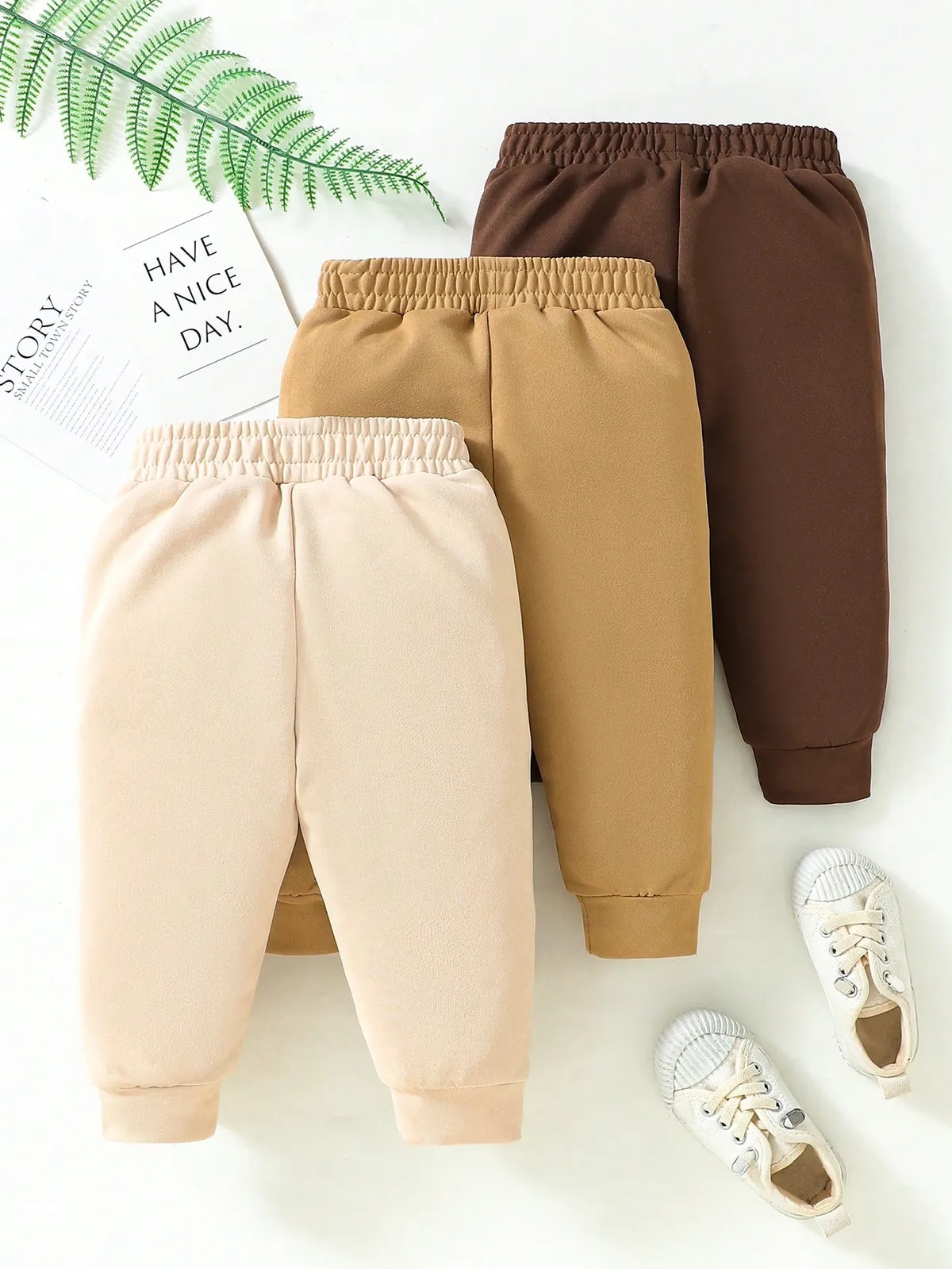 SHEIN Playful Pals 3pcs/Set Baby Boy Casual Daily Wear Simple & Versatile Sports Letter Print Long Size 8-12 Months