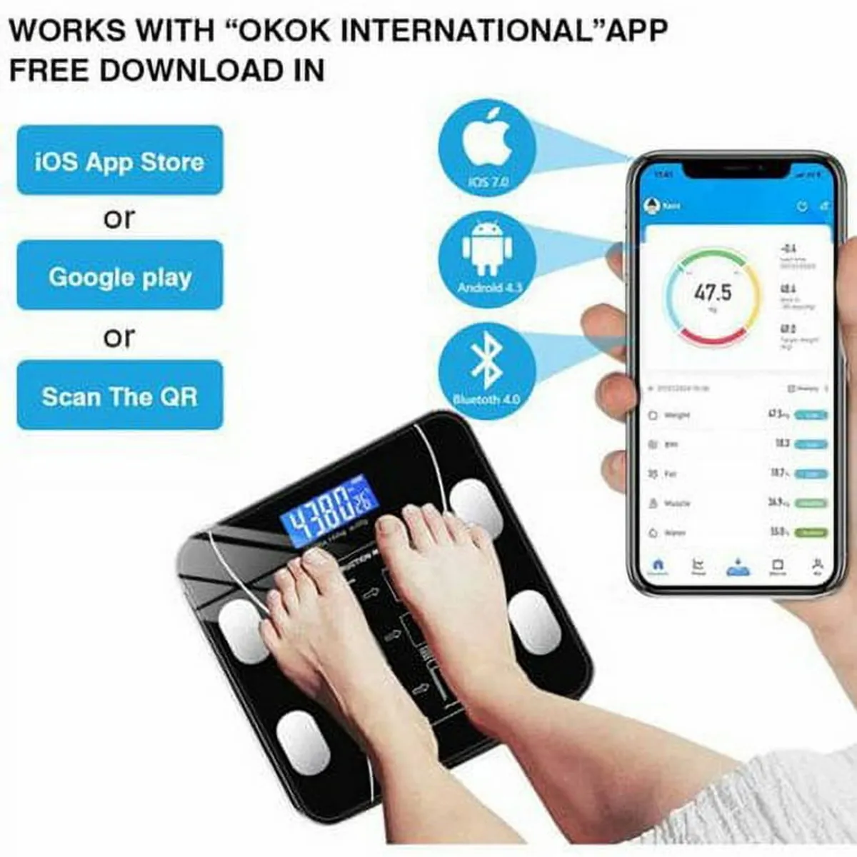 Smart Digital Personal Bathroom Scale v2