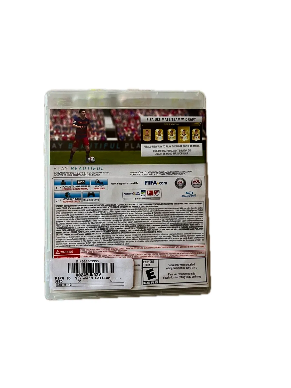 FIFA 16 – PlayStation 3 (PS3) – Complete with Case & Disc