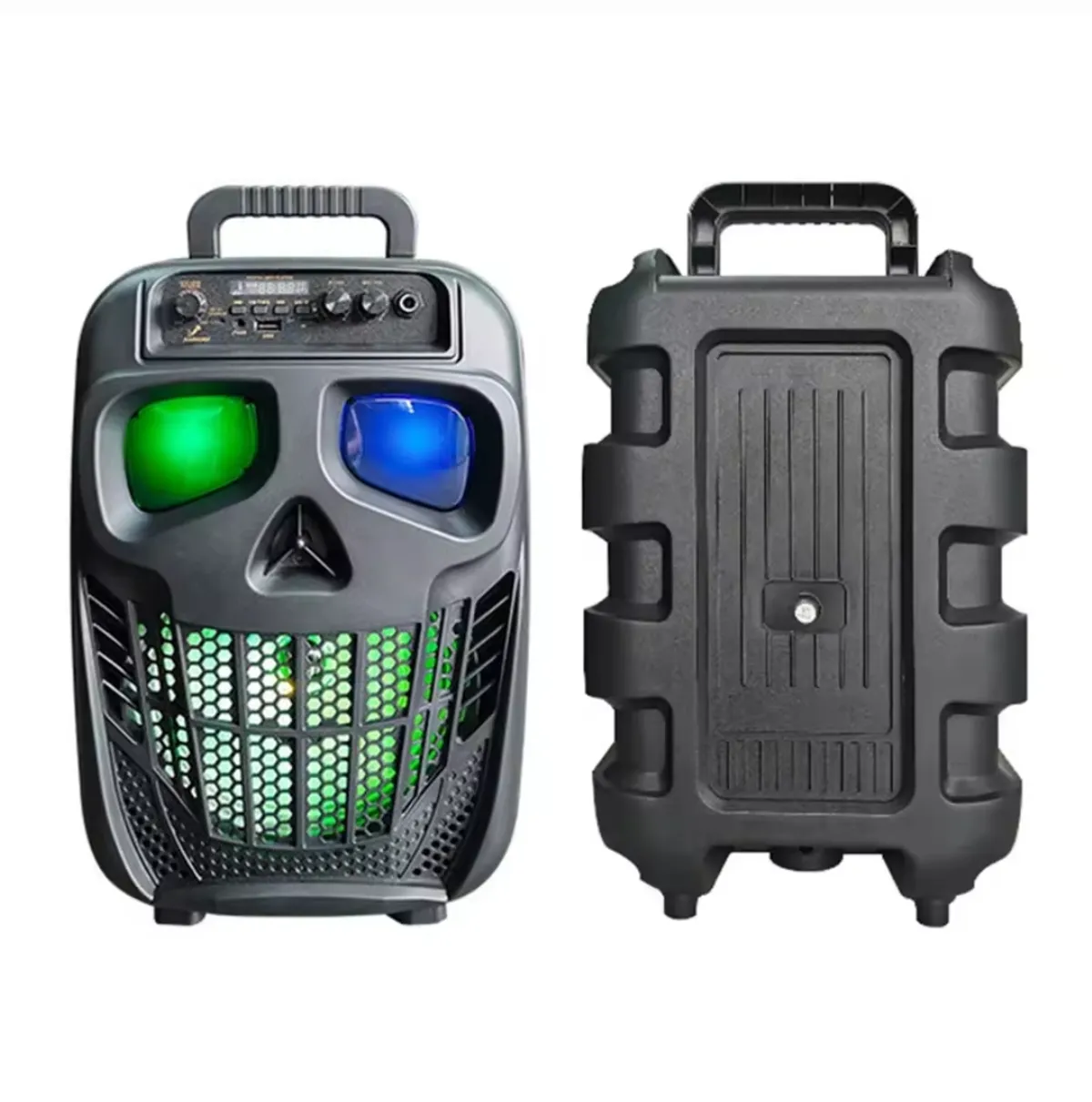 Skull Wireless Portable Speaker Bluetooth-Compatible 5.0 with 1 Microphone Rechargeable Outdoor Speaker Supports USB TF Card AUX