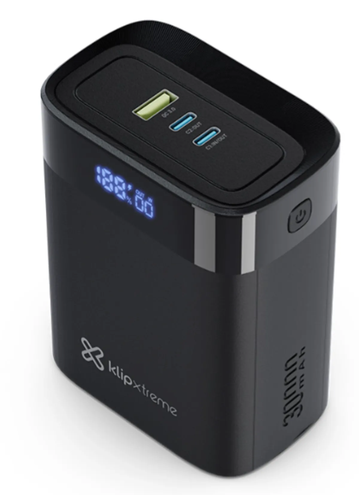 Klip Xtreme - Power bank - 24 pin USB-C, 30,000MAH, 140 WATTS, can charge Laptops