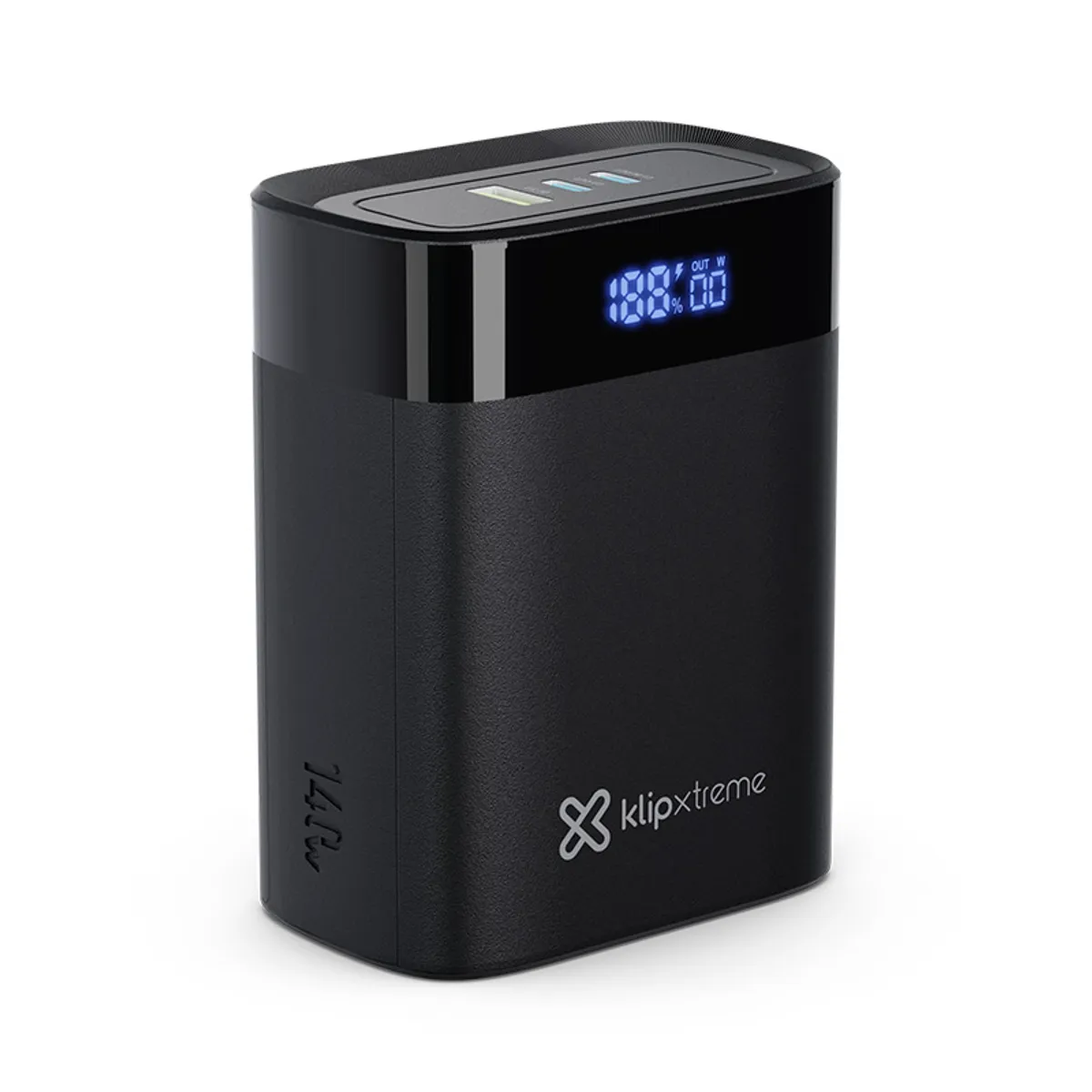 Klip Xtreme - Power bank - 24 pin USB-C, 30,000MAH, 140 WATTS, can charge Laptops