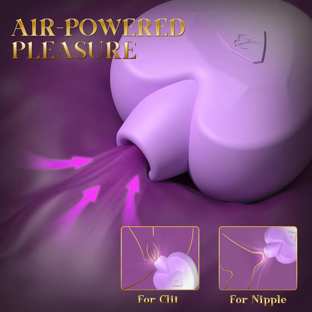 Sucking Vibrator Adult Sex Toys - BOMBEX Women Rose Toy with 10 Suction Vibrators Mode.