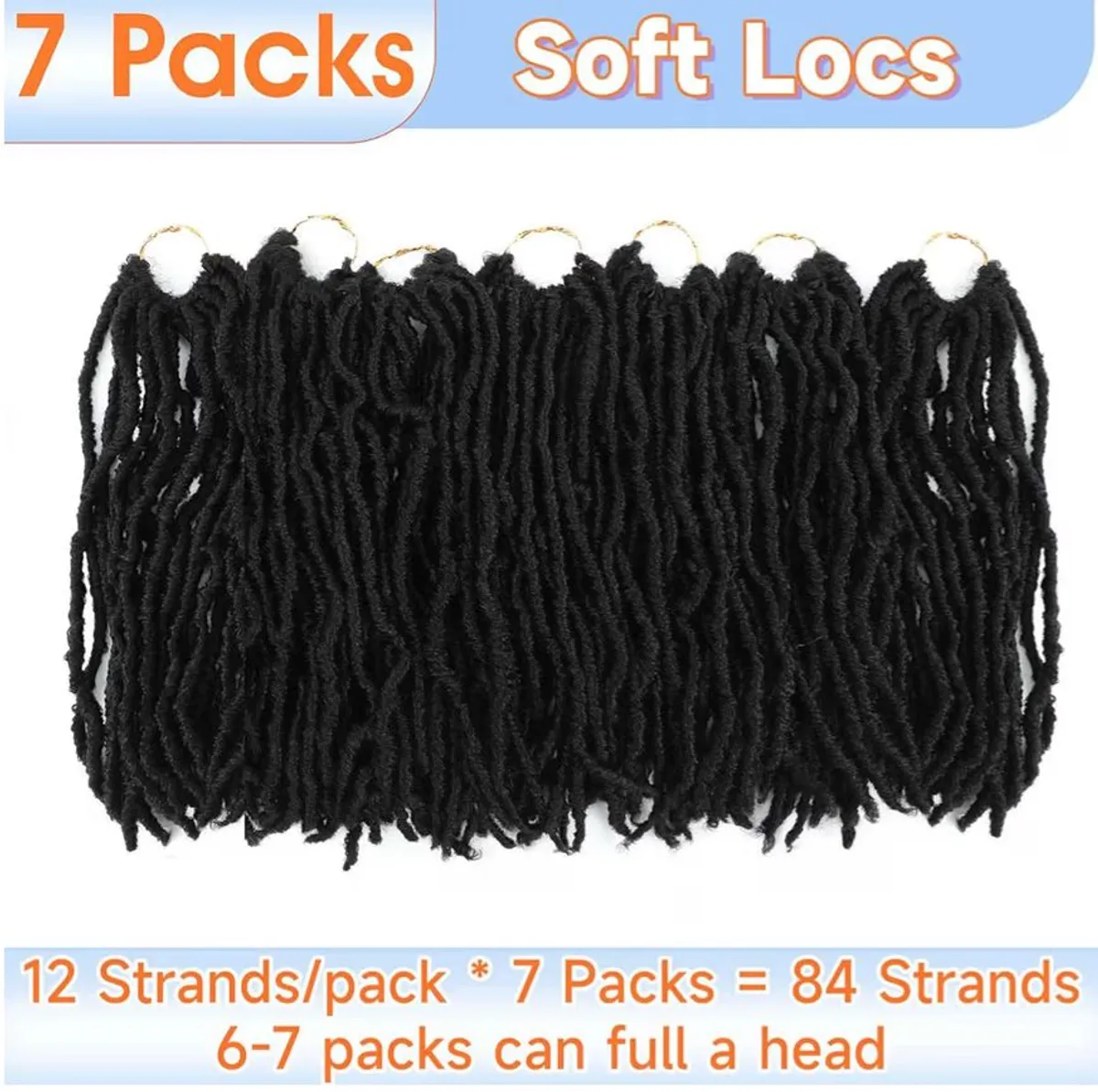 Soft Locs 10 Inch Faux Locs Crochet Hair 7 Packs Short Soft Locs Crochet Hair For Kids Pre Looped Soft Faux Loc Butterfly Hair Crochet Braids(10inch, 7 Packs, 1B)