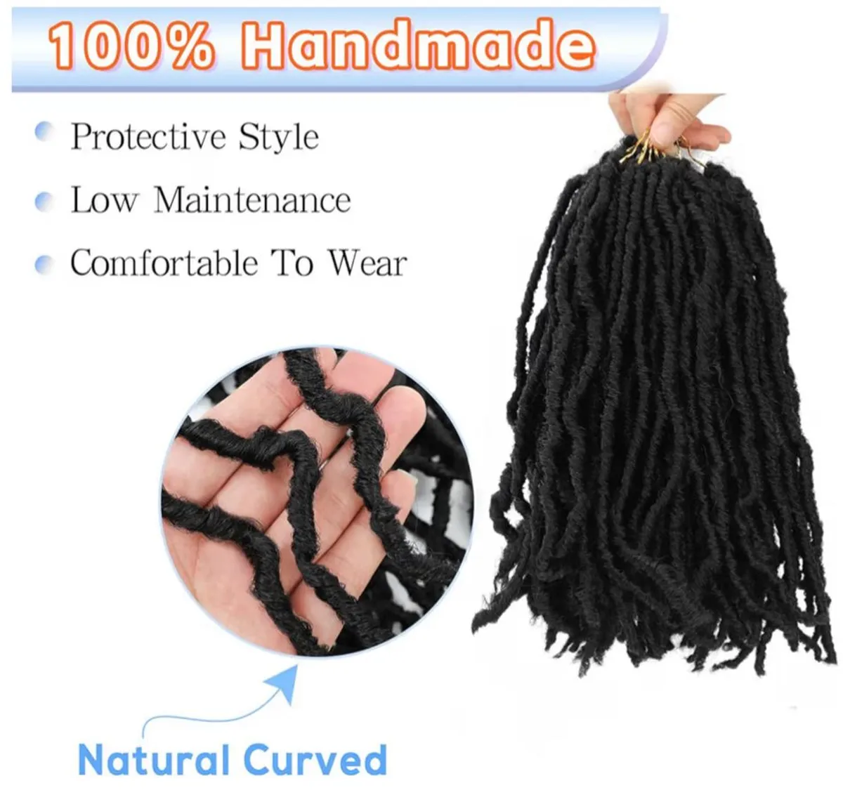 Soft Locs 10 Inch Faux Locs Crochet Hair 7 Packs Short Soft Locs Crochet Hair For Kids Pre Looped Soft Faux Loc Butterfly Hair Crochet Braids(10inch, 7 Packs, 1B)