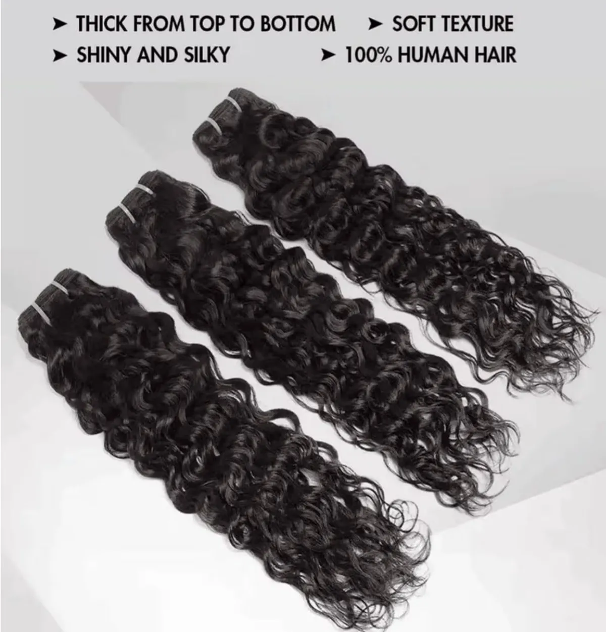 Curly Human Hair Bundles 2, 14 Inch and 1, 16 Inch Bundles Unprocessed Burmese Raw Hair Extension Real Human Hair 16A Natural Color Curly End Real Hair Weft Extensions