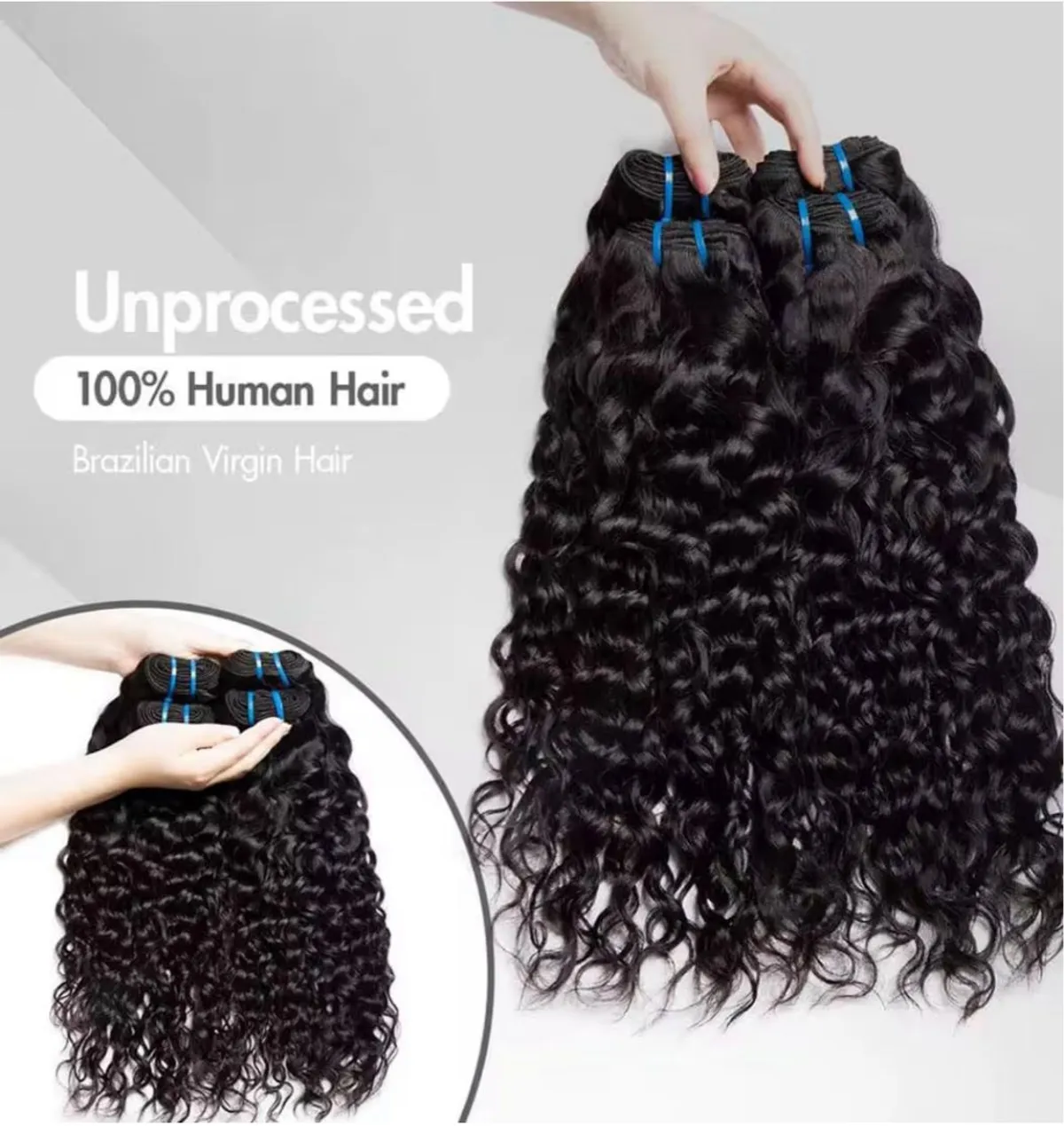 Curly Human Hair Bundles 2, 14 Inch and 1, 16 Inch Bundles Unprocessed Burmese Raw Hair Extension Real Human Hair 16A Natural Color Curly End Real Hair Weft Extensions