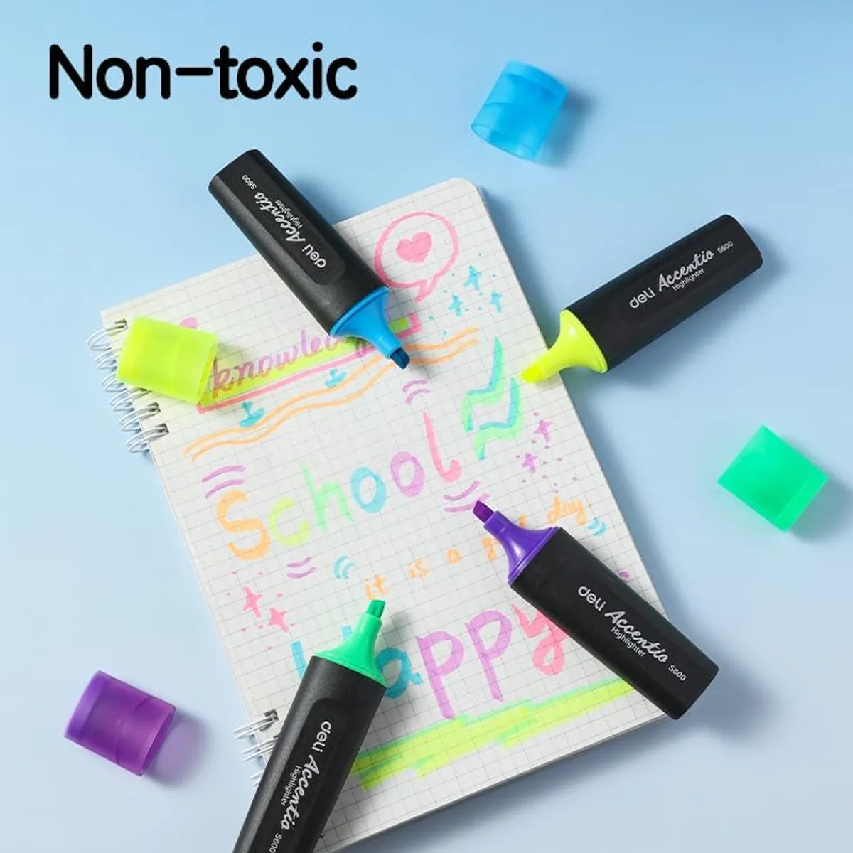 Deli Highlighter , Green-ES600