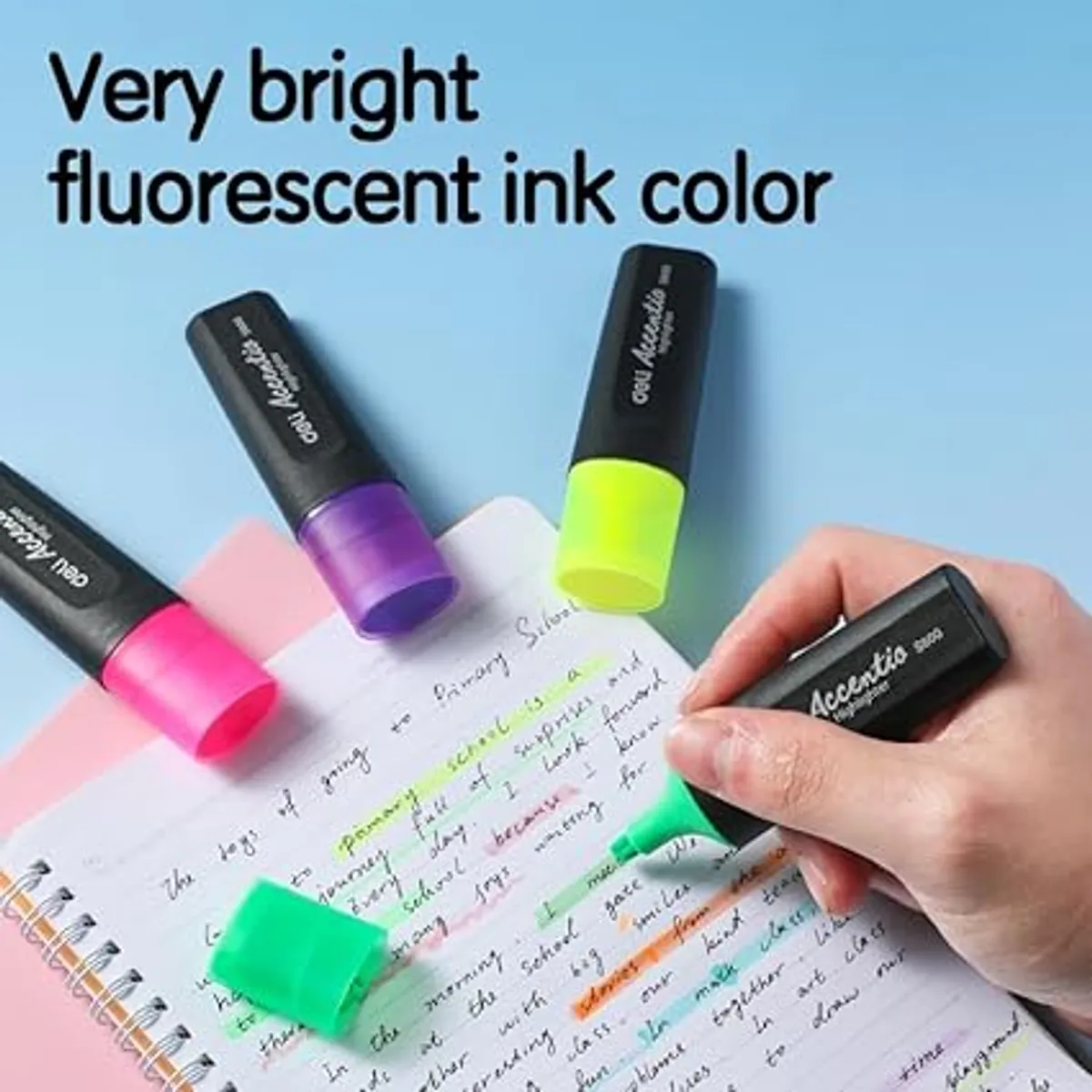 Deli Highlighter , Green-ES600