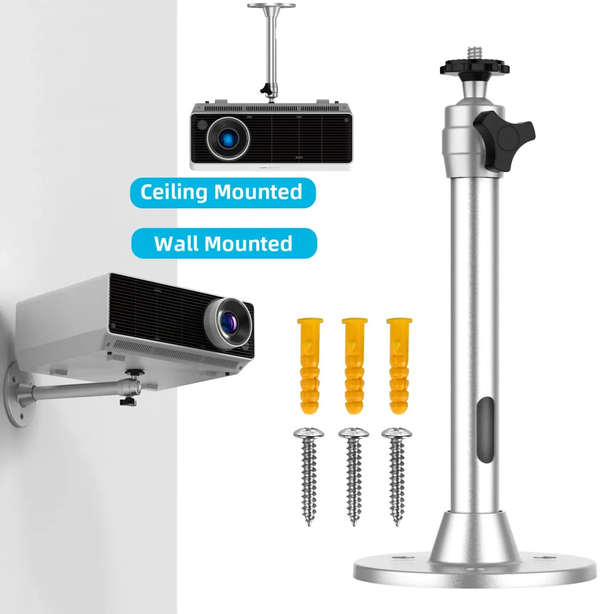 Stand Projector Mount Universal Aluminium Holder LCD Wall Ceiling Bracket Hanger