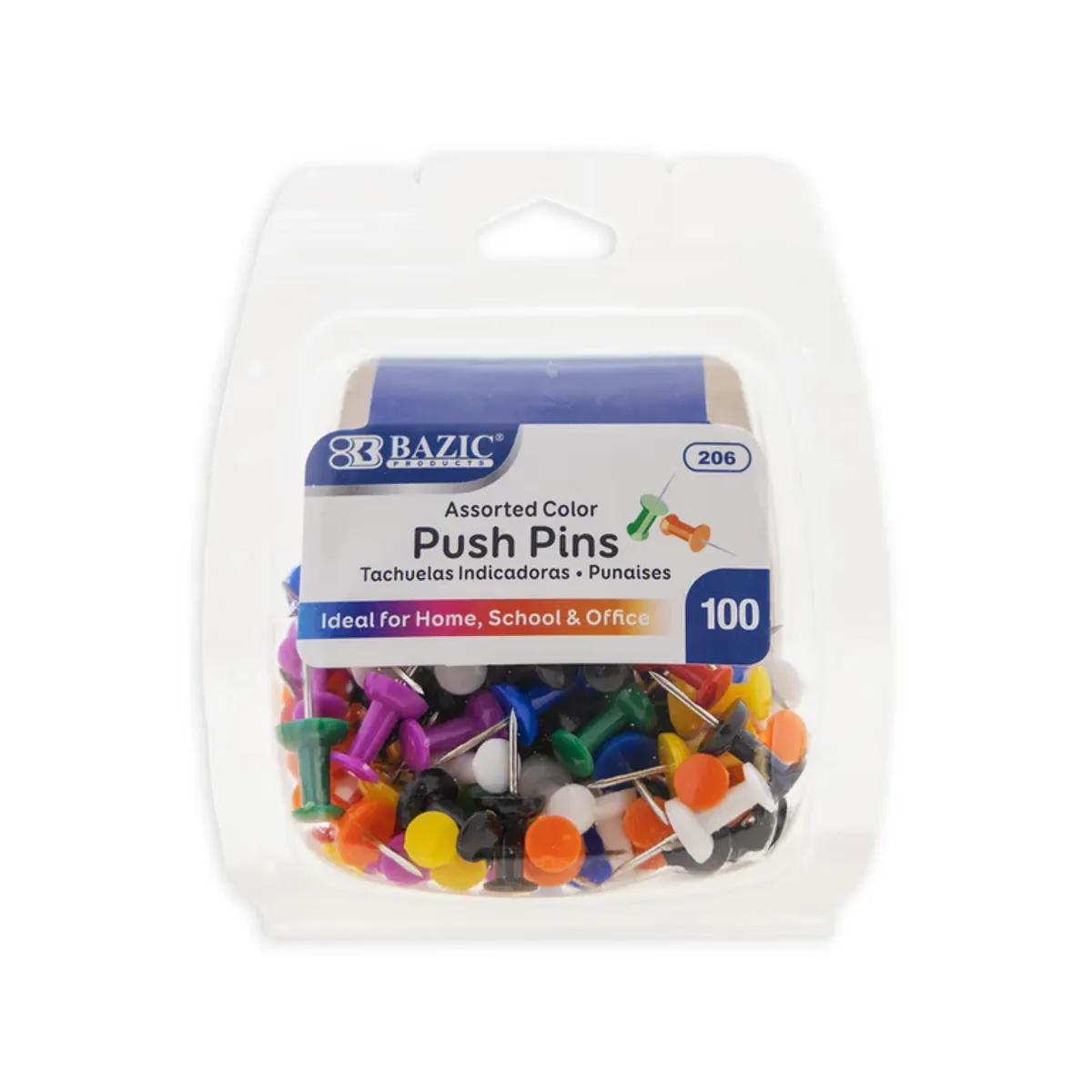 Push Pins Assorted Colours - B206