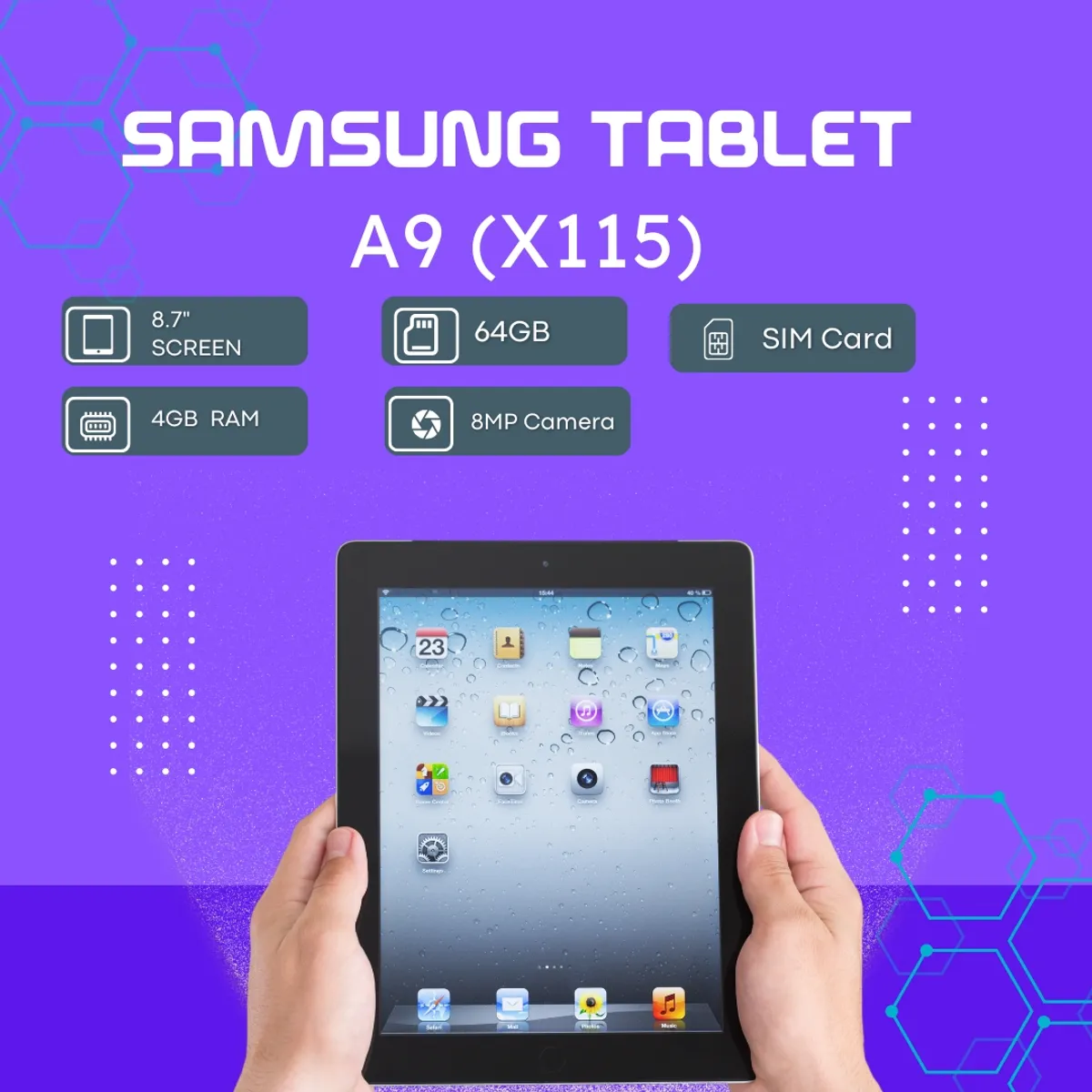 Samsung Galaxy Tab A9(SM_X-115) with SIM Card Slot
