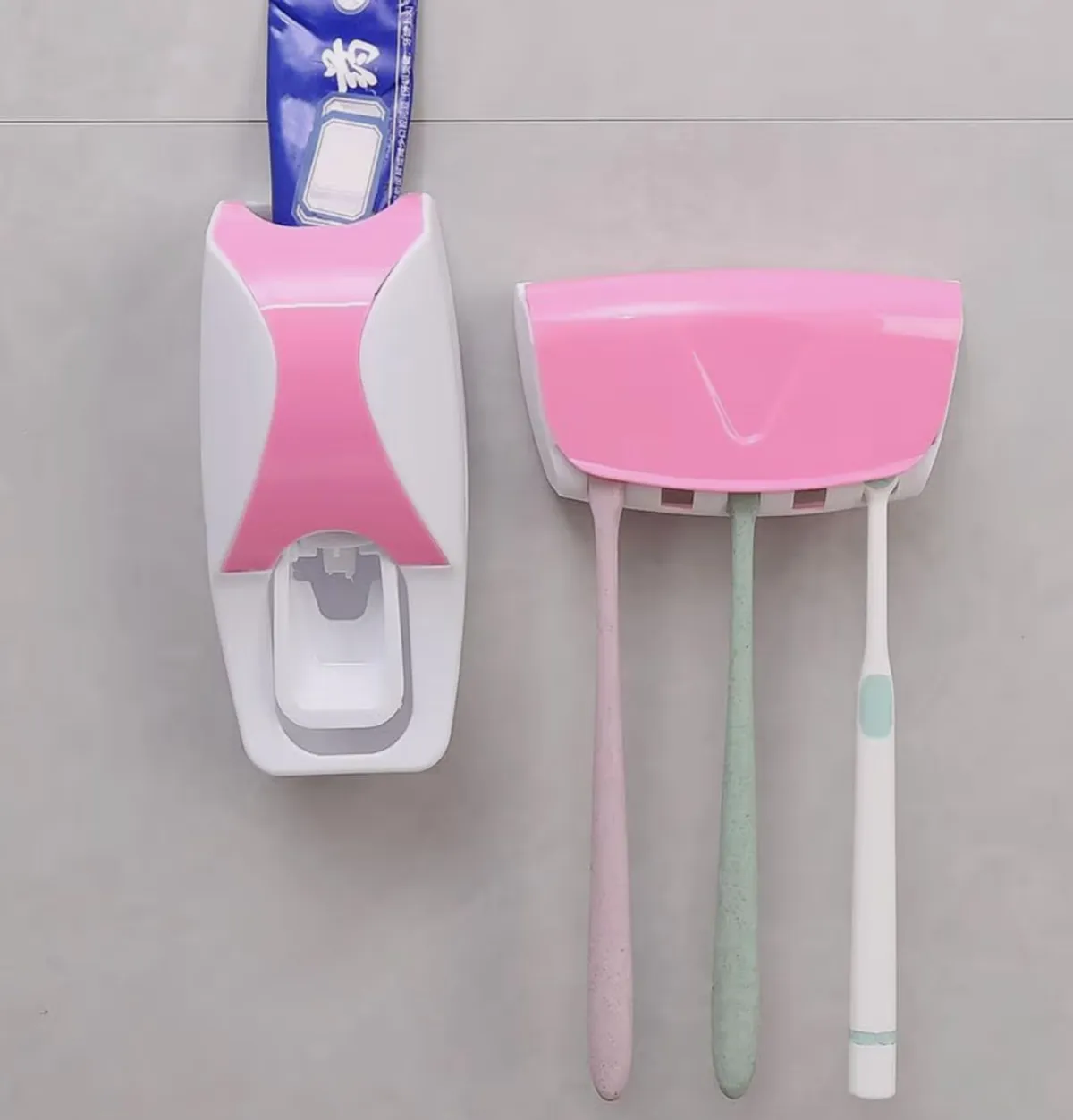 Automatic Dispenser Wall Mount Toothpaste Squeezer and Toothbrush ...