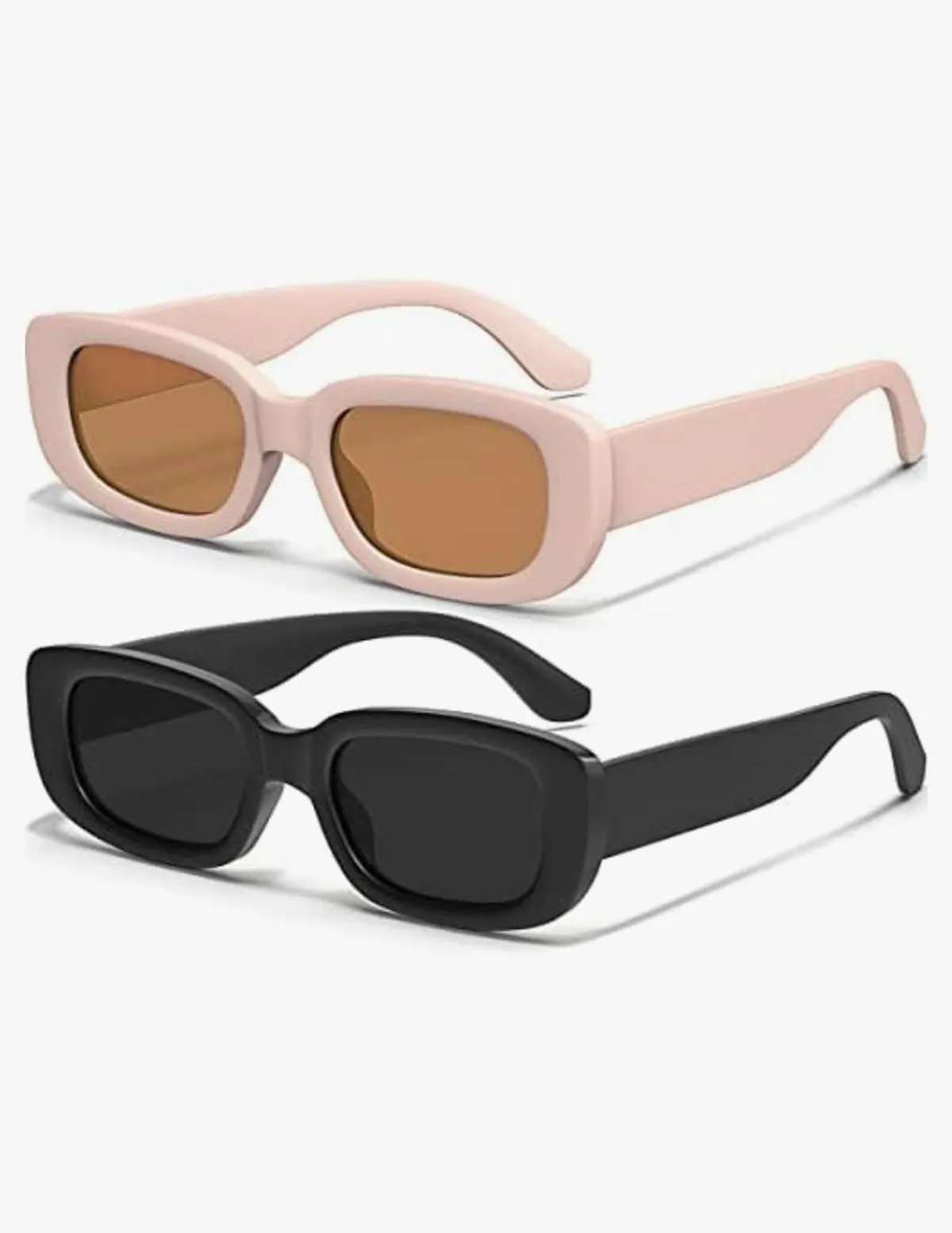 AWGSEE Retro Rectangle Kids Sunglasses 90s Vintage Fashion Narrow Square Frame Glasses Shades for Girls Boys UV Protection