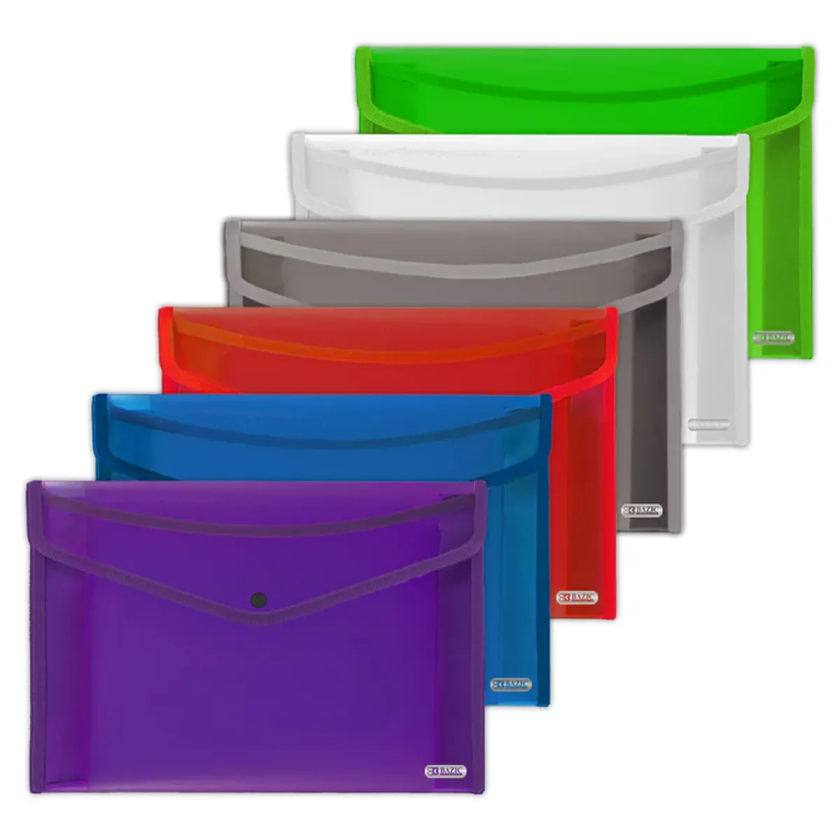 Bazic Legal Size V- Flap Document Holder Poly, Blue