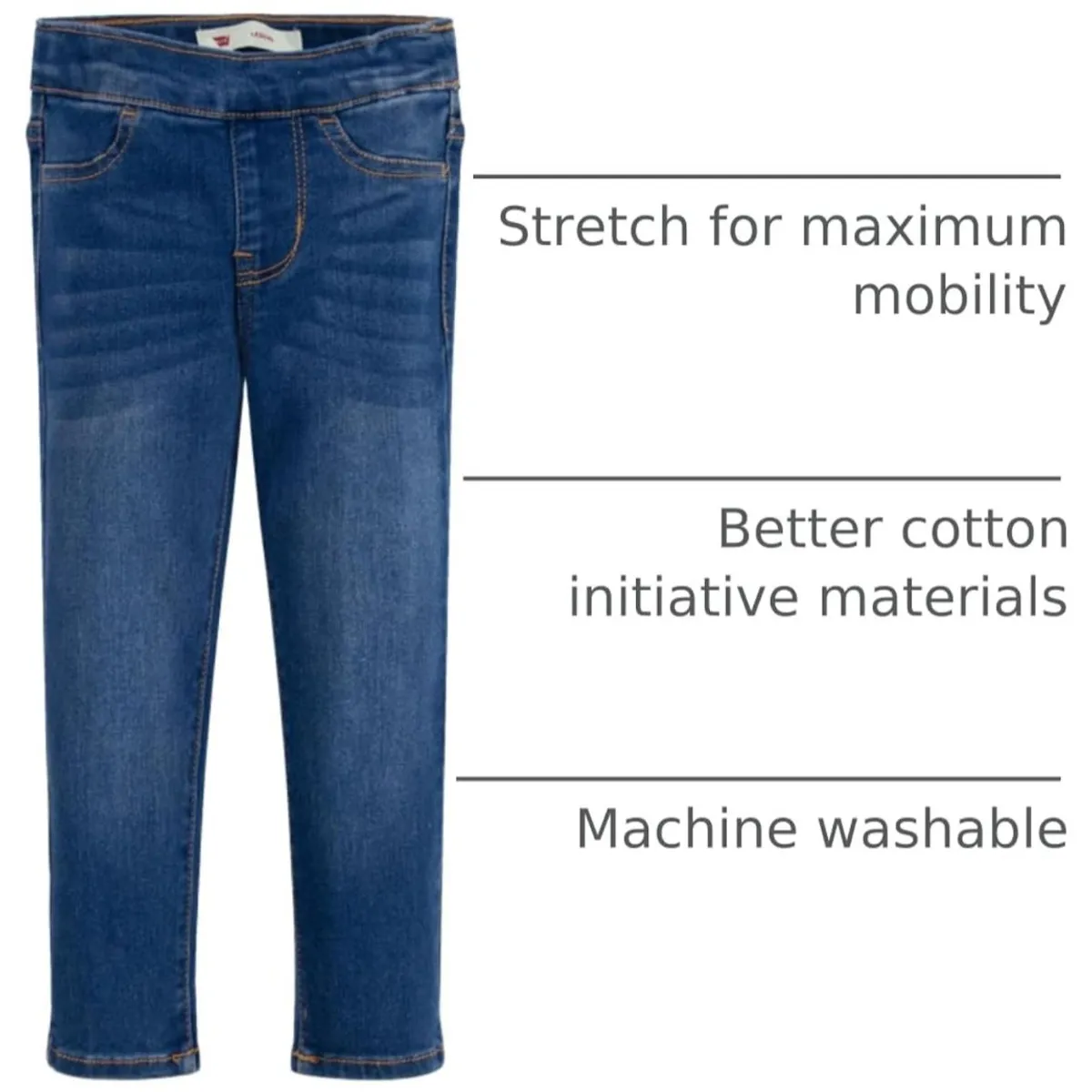 Levi's Baby-Girls Skinny Fit Pull on Jeggings - Size 6Y