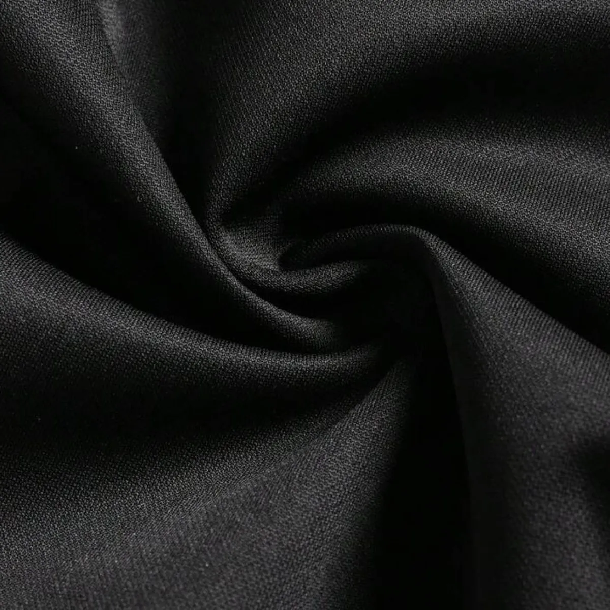 Men's Comfortable Slim-Fit Stretch Formal Black Trousers - Size 33x31