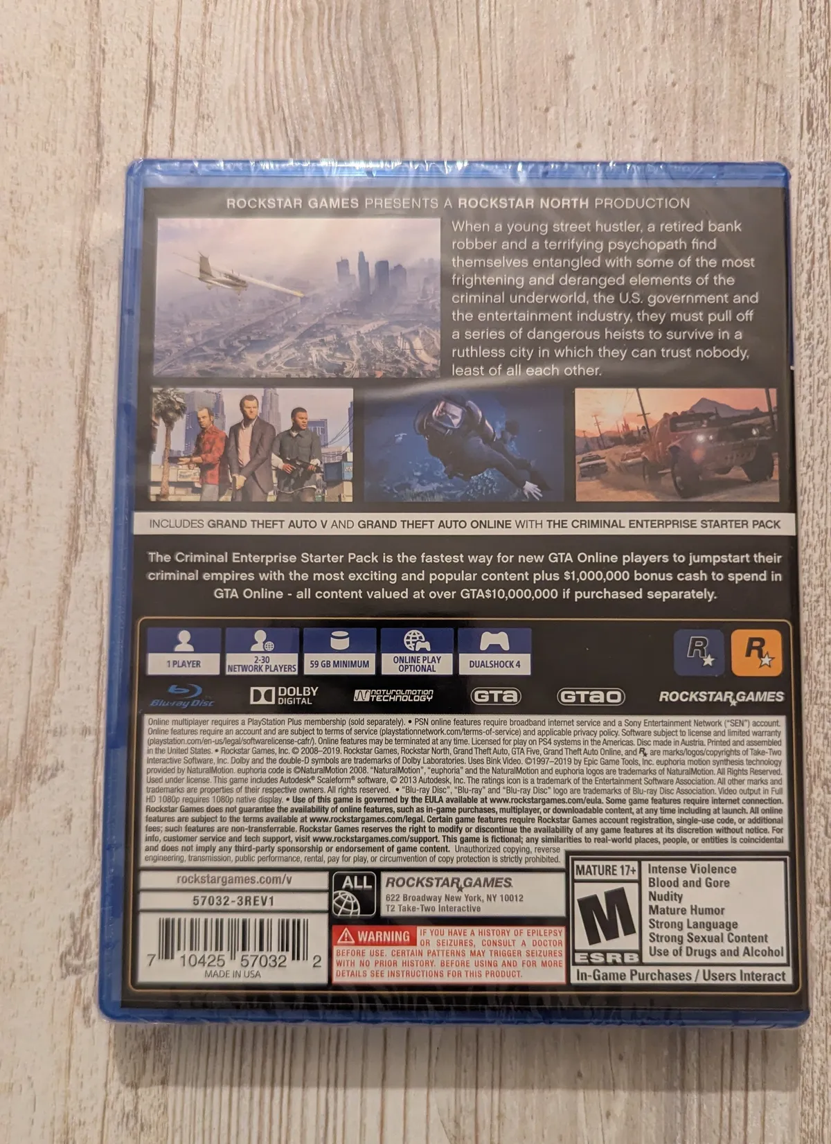 Grand Theft Auto 5 Premium Online Edition PS4 New Sealed