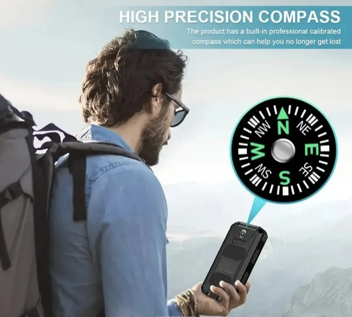 20000Mah USB Portable Solar Charger, Featuring Dual 5V USB Output Ports for All Mobile Devices, Black