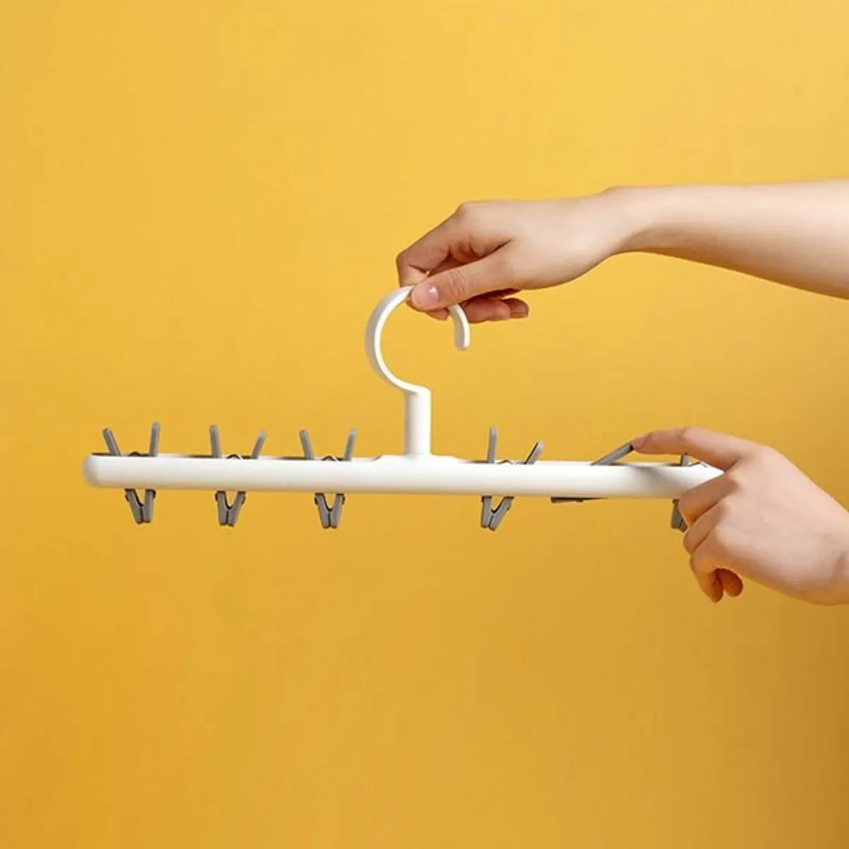 Clothes Drying Racks Folding Fits To Clothesline White