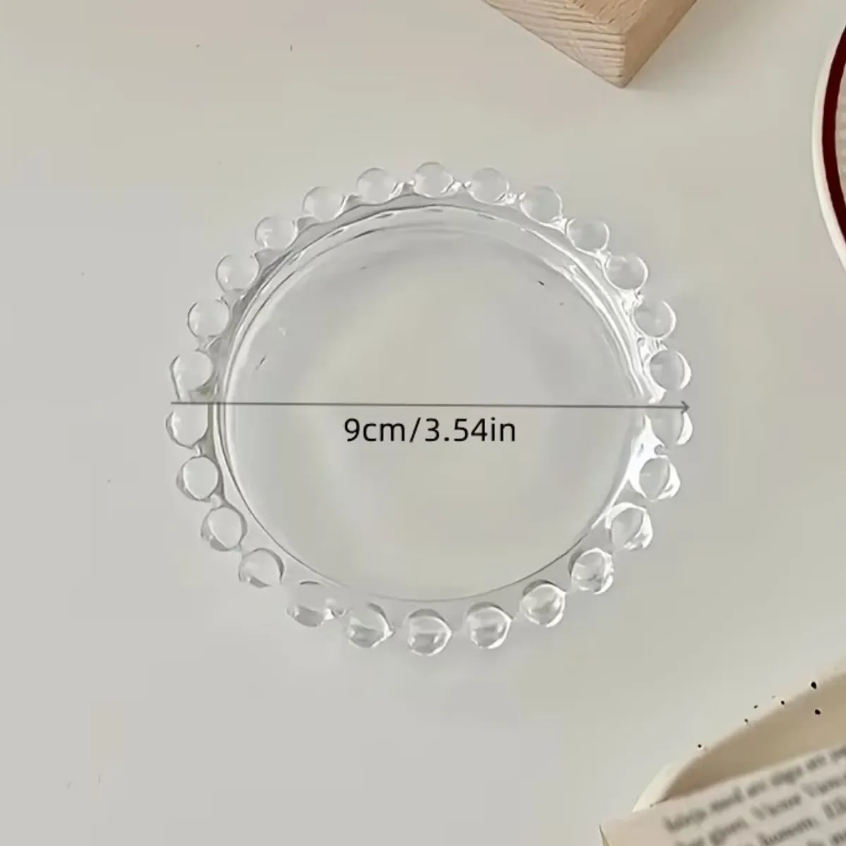 1pc Acrylic Nordic Style Coasters with Spherical Bead Edges