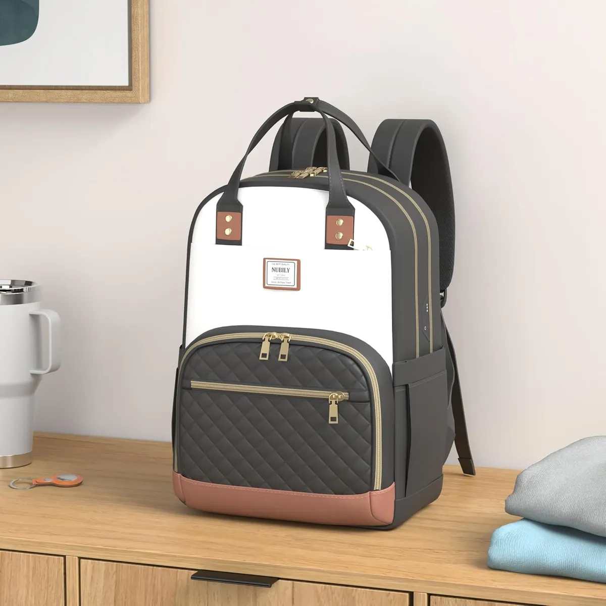 IGOLUMON Backpack for Women 15.6 Inch Laptop Backpack Work Business Backpacks Purse Waterproof Computer College Carry