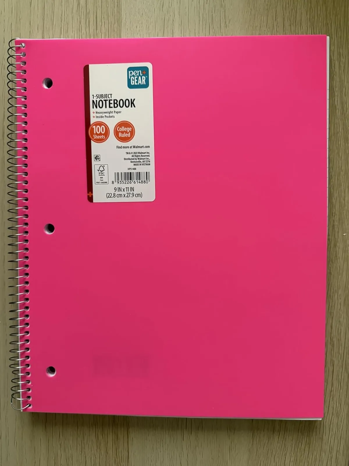 Pen + Gear 3 Pack Poly 1-Subject Notebook Writing Journal - Wide Ruled, Colors Vary (Pink, Purple,Blue)