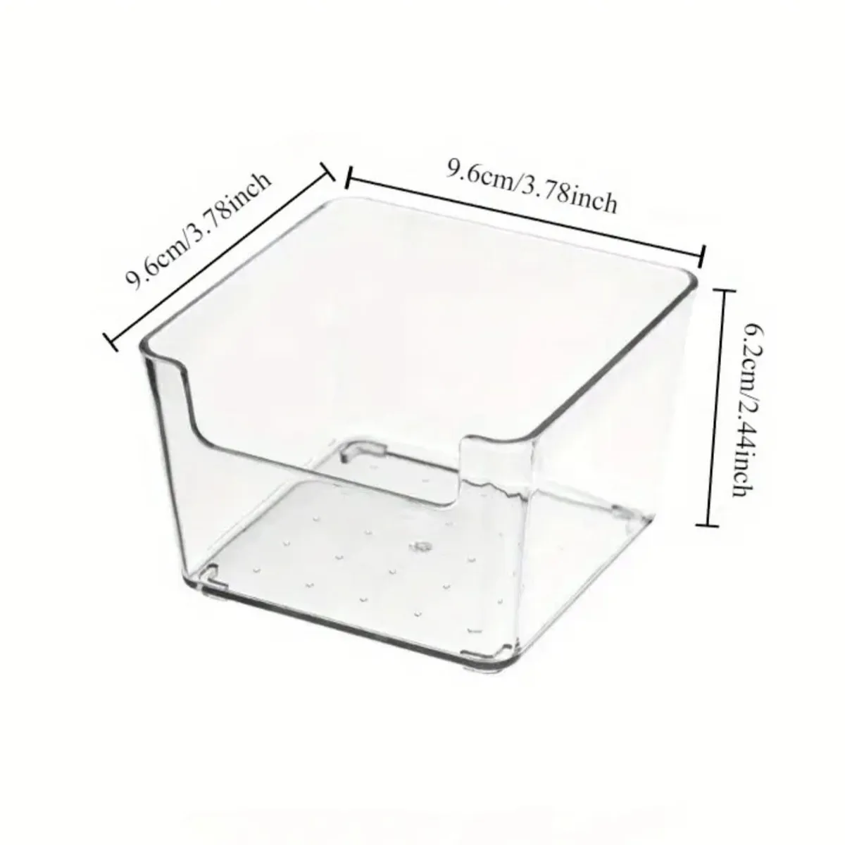 Set of 6 Transparent Plastic Storage Containers