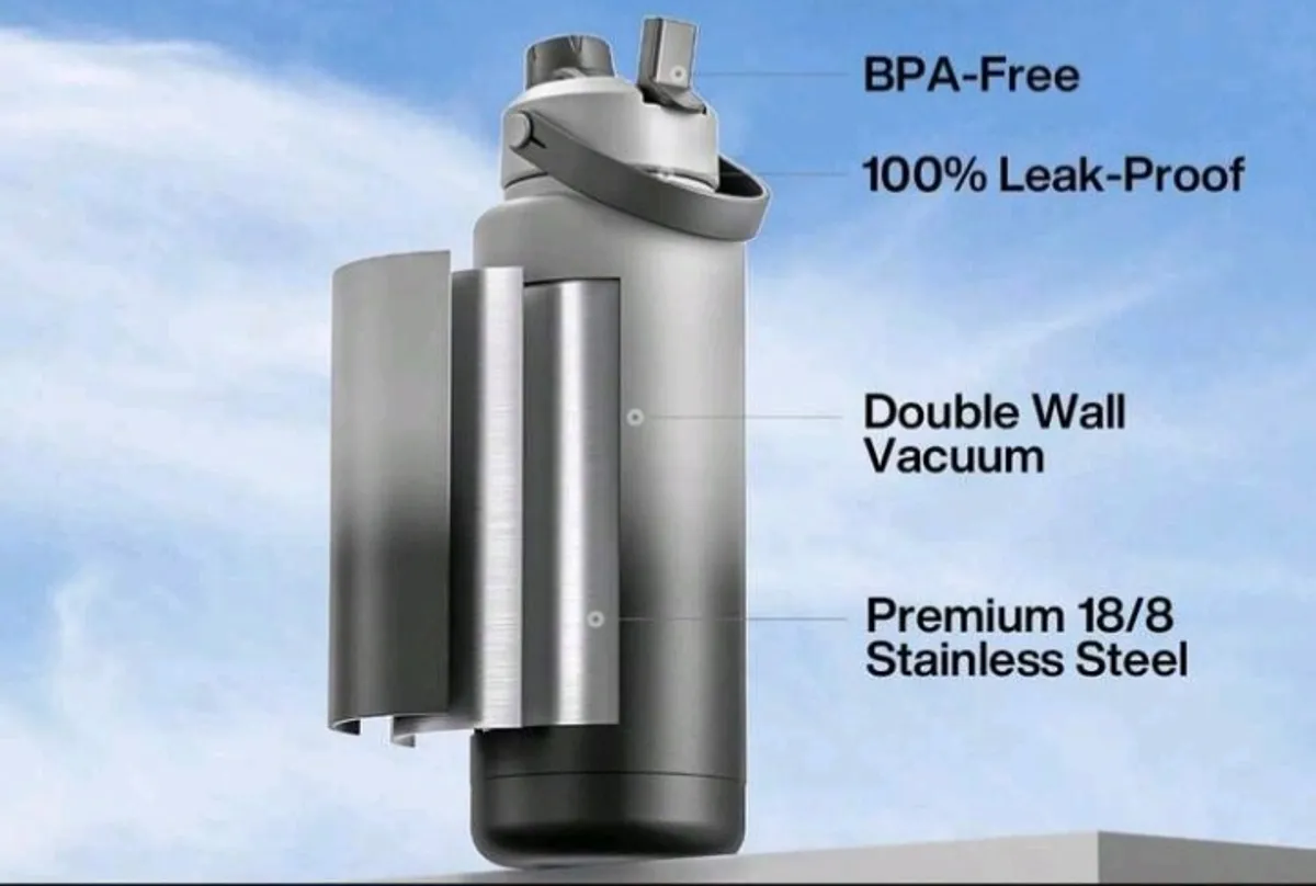 Powcan insulated water bottle , Gradient black