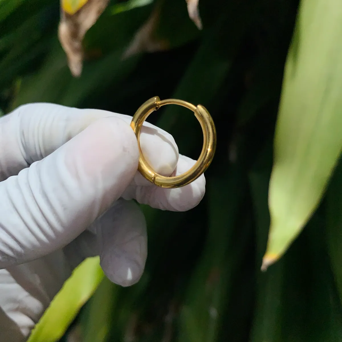 Stainless Steel Earrings , Gold