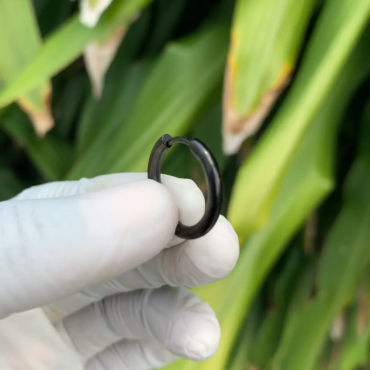 Stainless Steel Earrings , Black