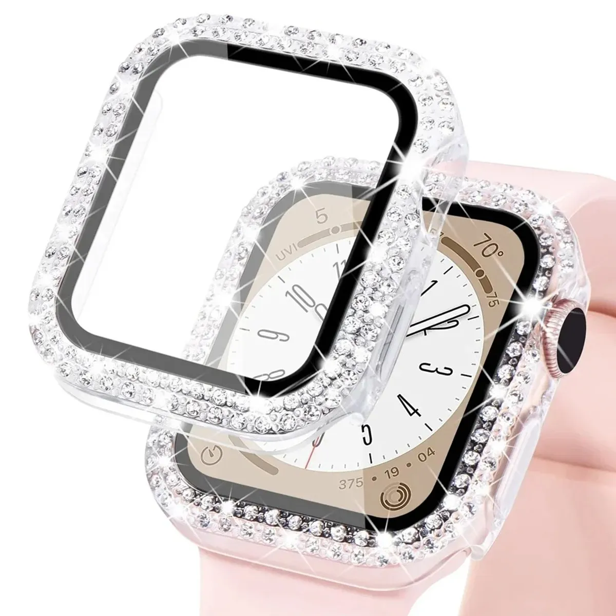 Cover For Apple watch Case 45mm 41mm 44mm 40mm 38mm 42mm Diamond 