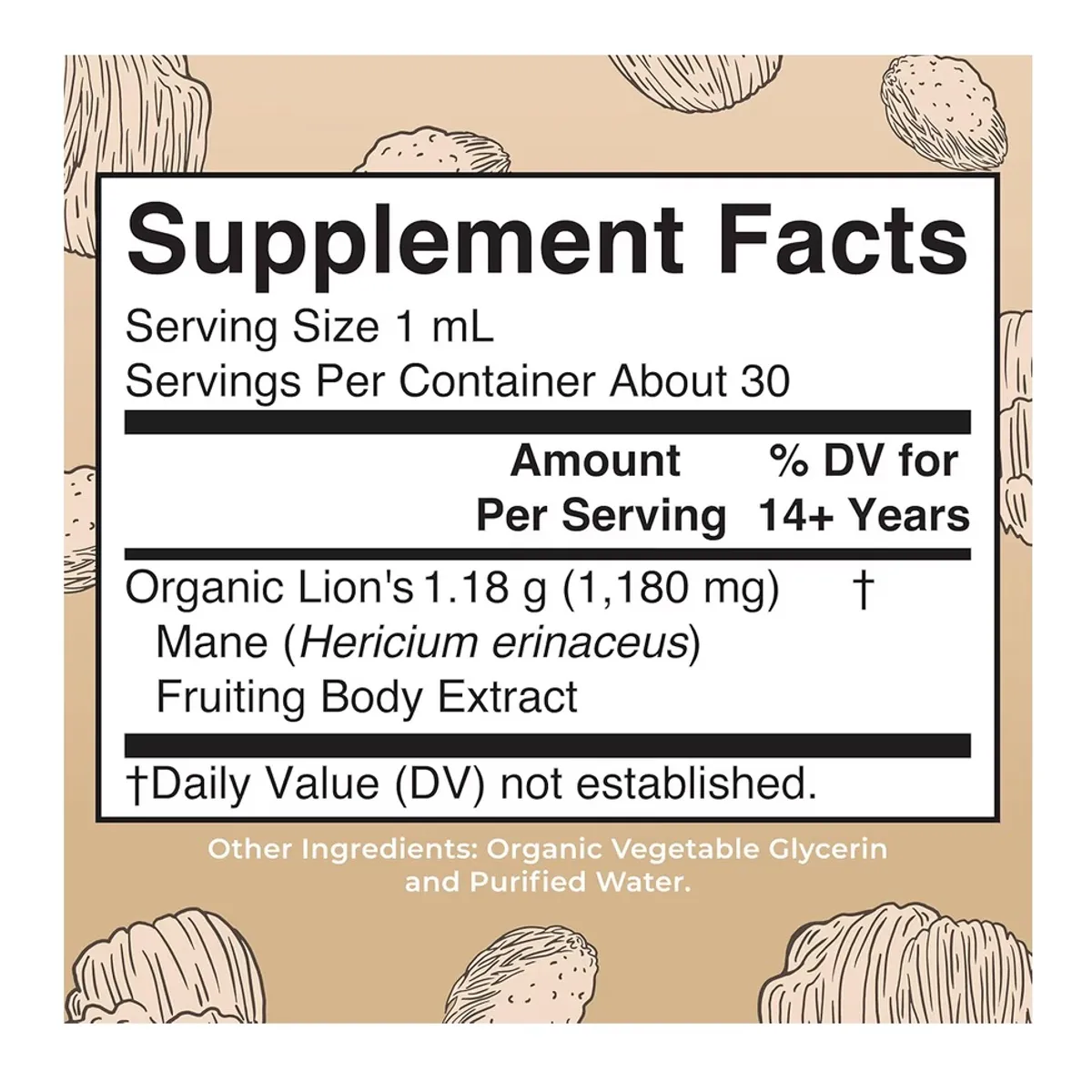 MaryRuth Organics Lions Mane Mushroom Supplement, Herbal Liquid Drops 1 Fl Oz