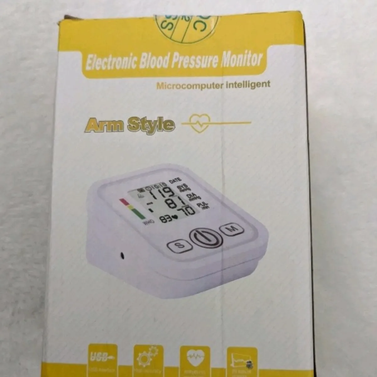 Automatic Upper Arm Digital Blood Pressure Monitor Pulse Meter BP Cuff Machine