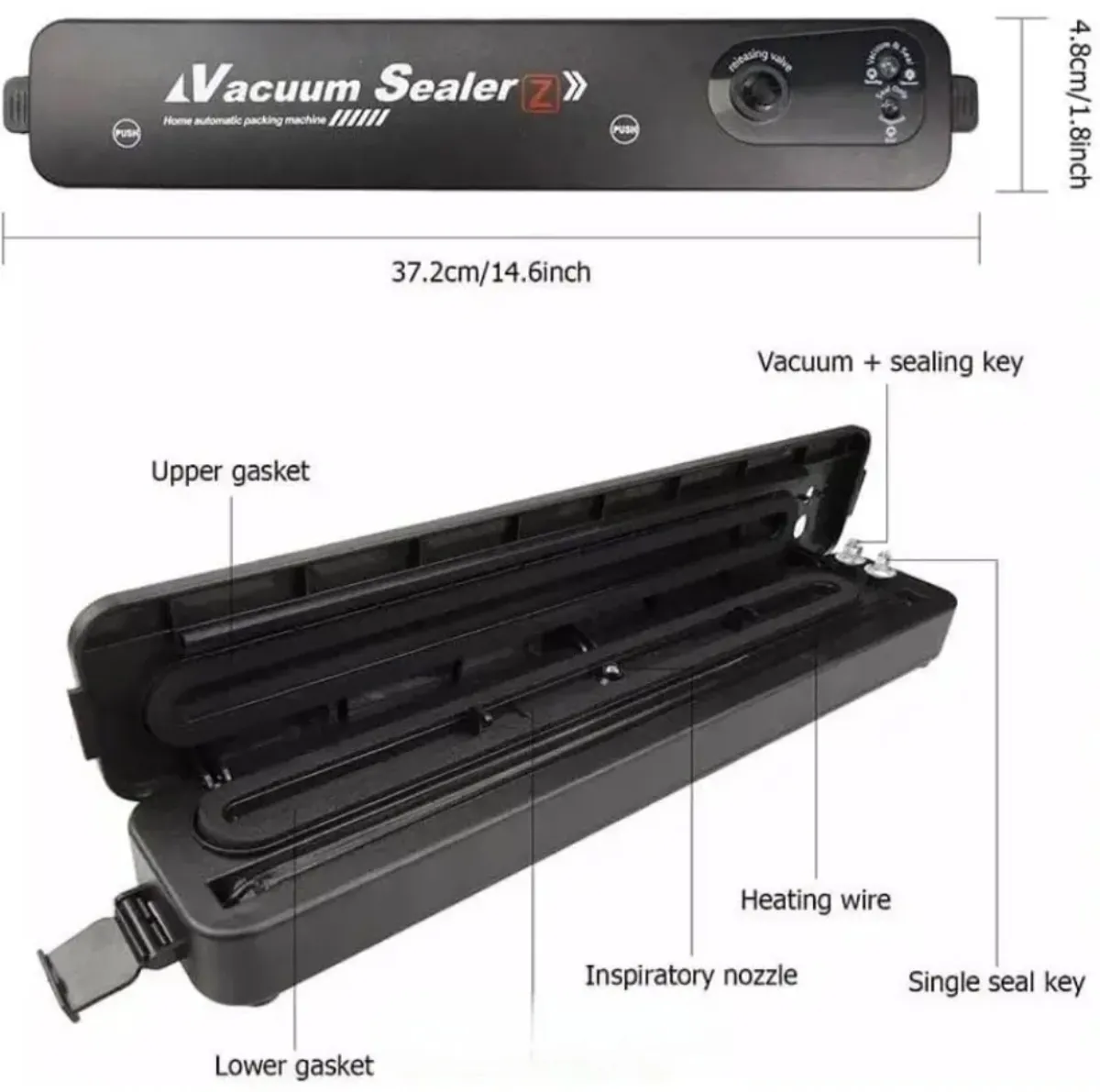 Vacuum Sealing And Fresh Sealing Kitchen Tools Compact Sealer with a Easy Freshness Option Air Sealer for Small Spaces Ideal for Bulk Packaging
