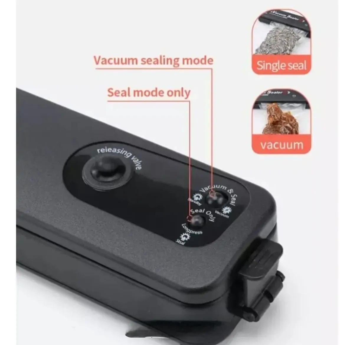 Vacuum Sealing And Fresh Sealing Kitchen Tools Compact Sealer with a Easy Freshness Option Air Sealer for Small Spaces Ideal for Bulk Packaging