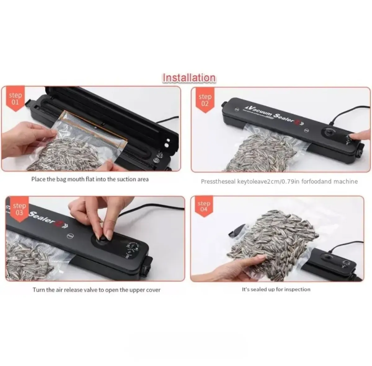 Vacuum Sealing And Fresh Sealing Kitchen Tools Compact Sealer with a Easy Freshness Option Air Sealer for Small Spaces Ideal for Bulk Packaging
