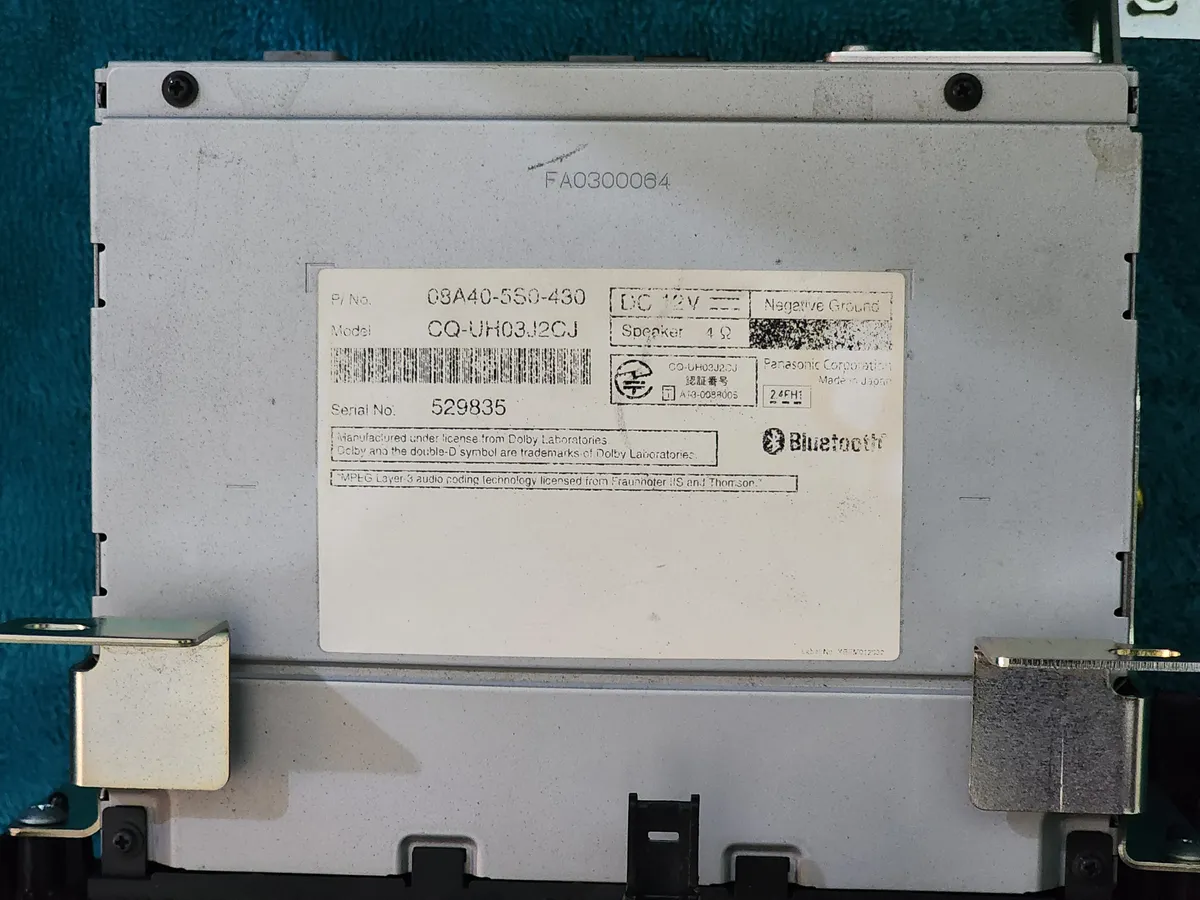 Original 2014-2017 Honda Fit Car Radio (Righ-Hand-Drive)