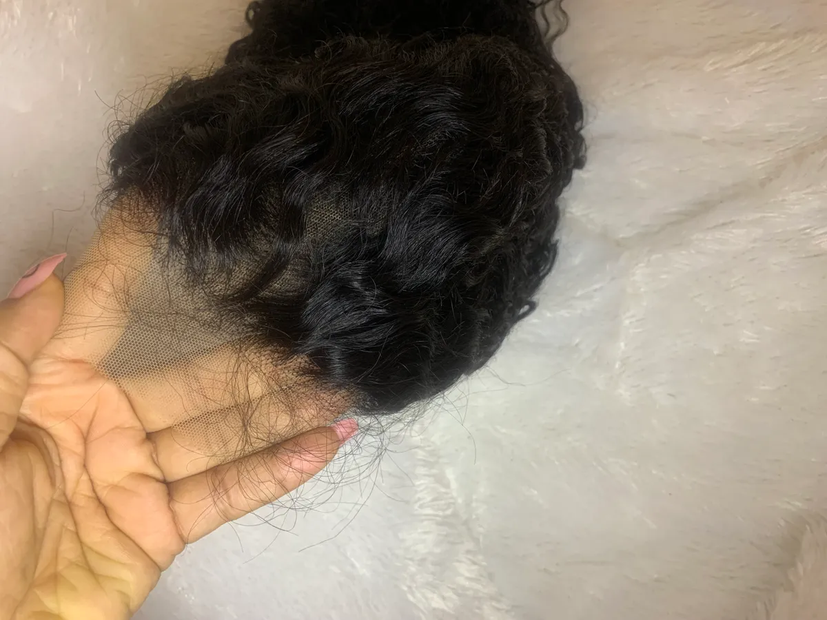 Kinky Curly Wig Human Hair Lace front 13*4 Pre pluck with baby hairs, 18”