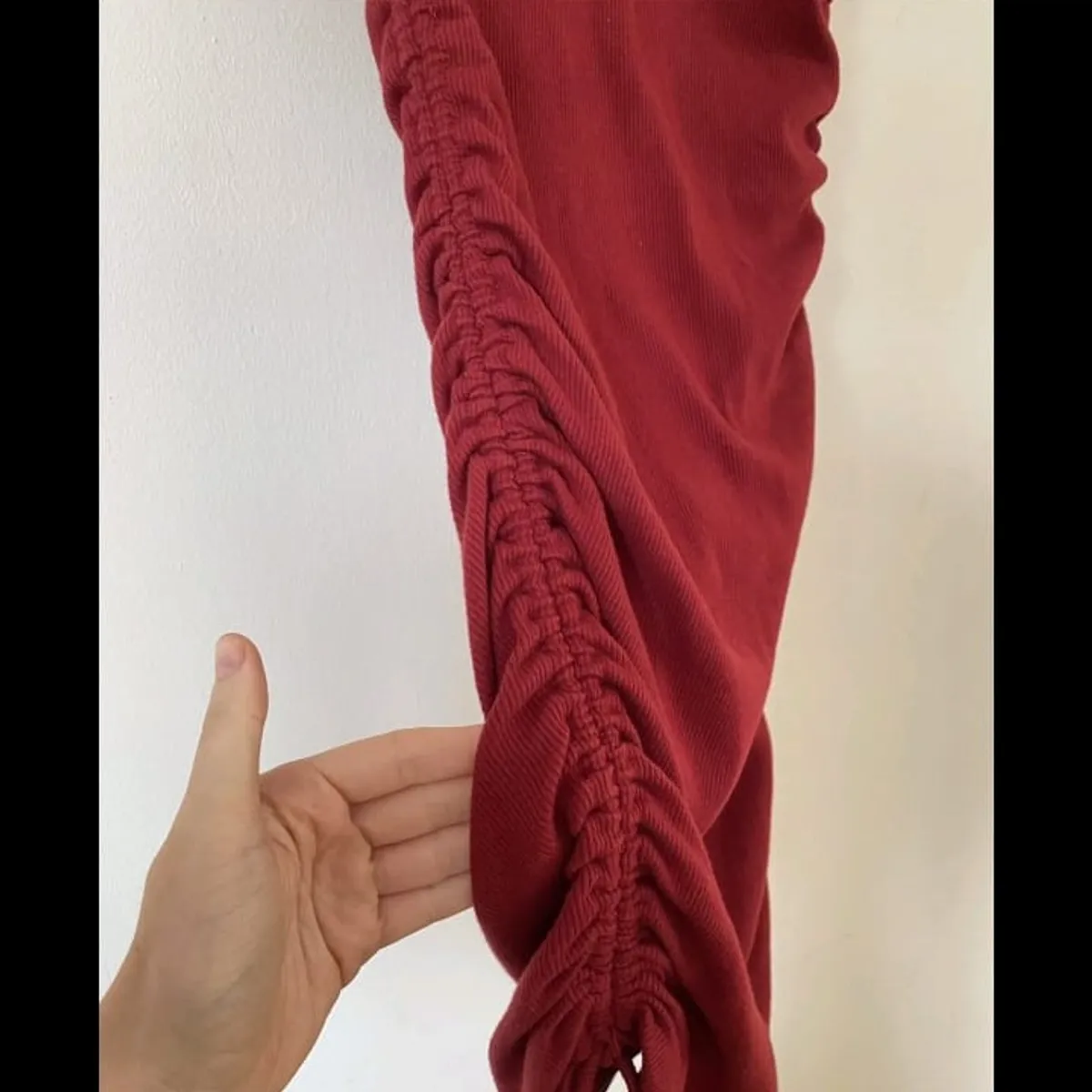 Zara Gorgeouse Red Ruffle Side Mini Dress - 1XL