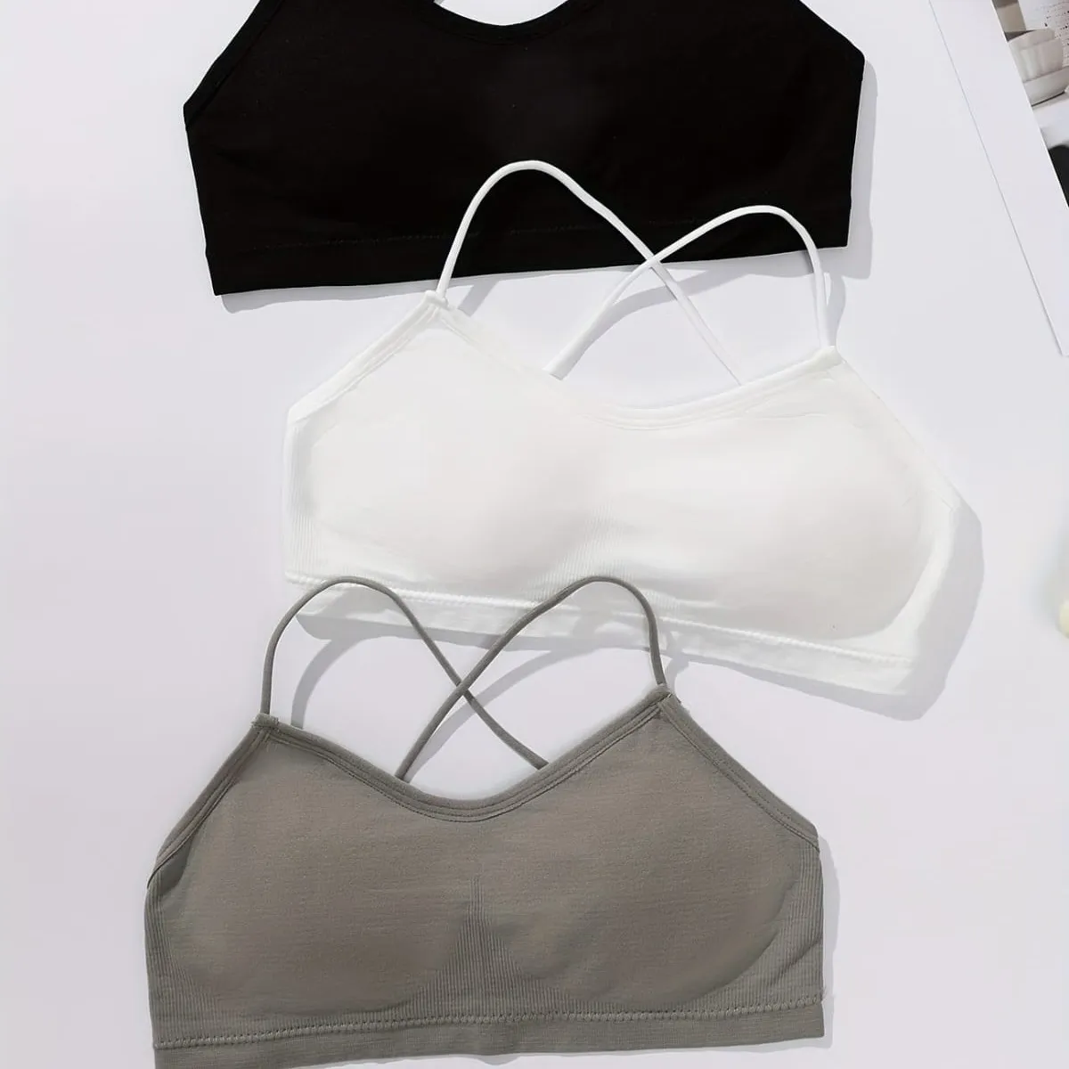 Elegant Trio: Comfort Bras Set - Size S