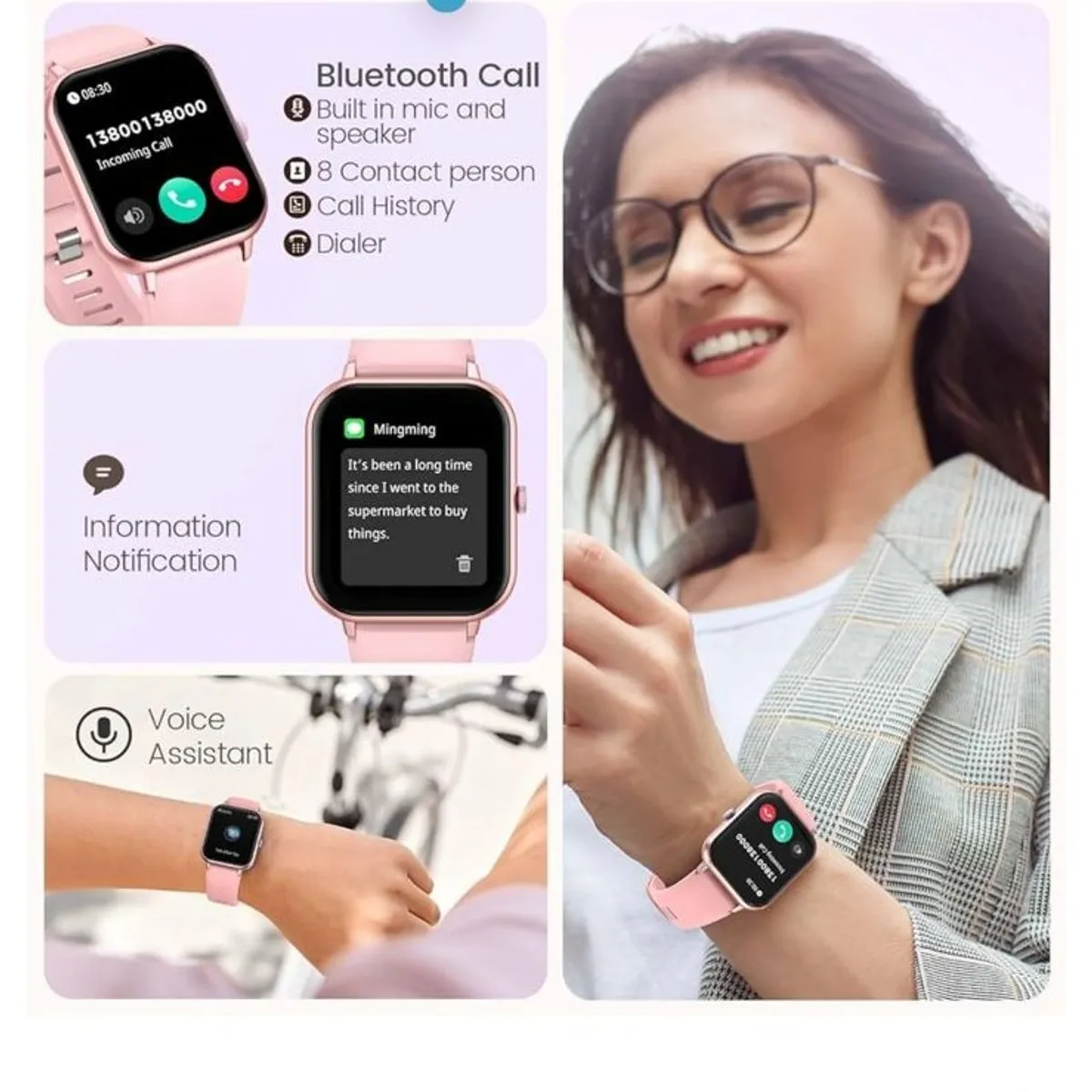 Pink Smart Watch