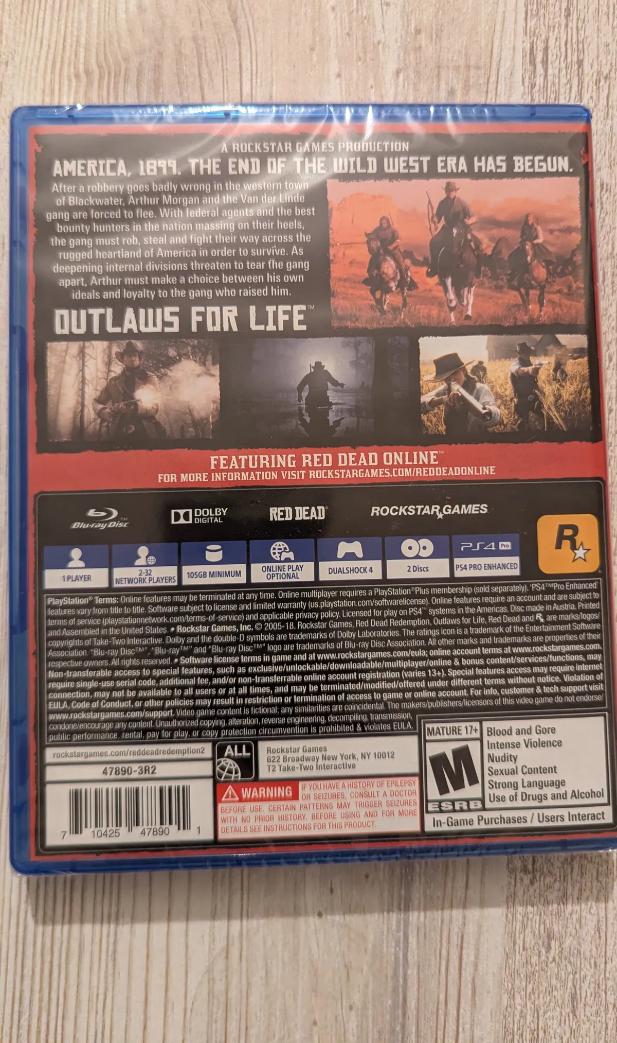 Red Dead Redemption 2 New Sealed PS4