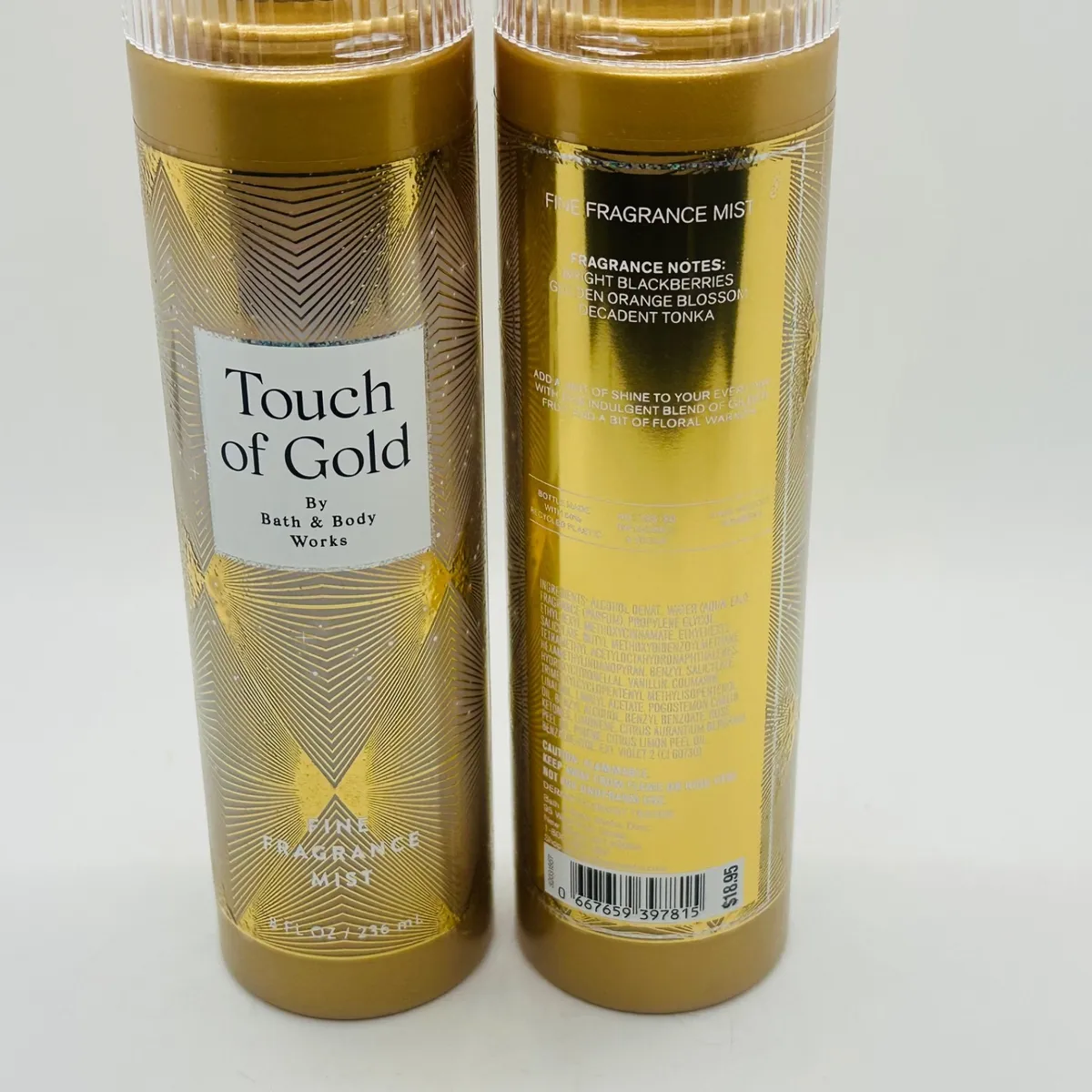 Bath & Body Works TOUCH of GOLD Fine Fragrance Mist Spray 8 Fl.oz