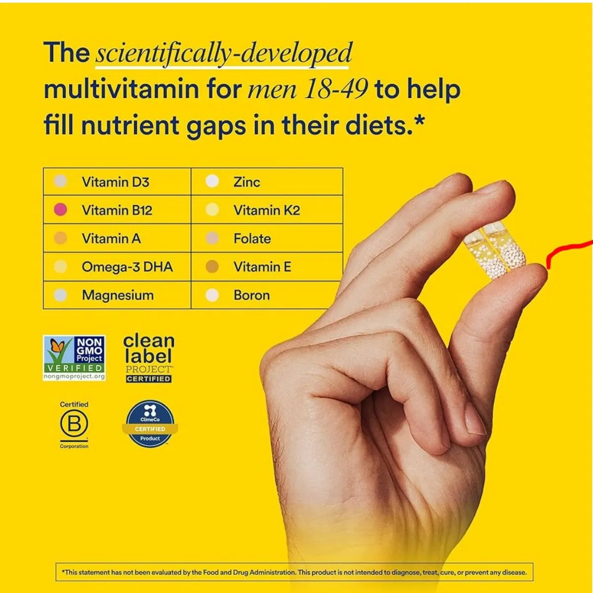 Ritual Multivitamin for Men 18+ Dietary Suppliment 60 Vegan Capsules