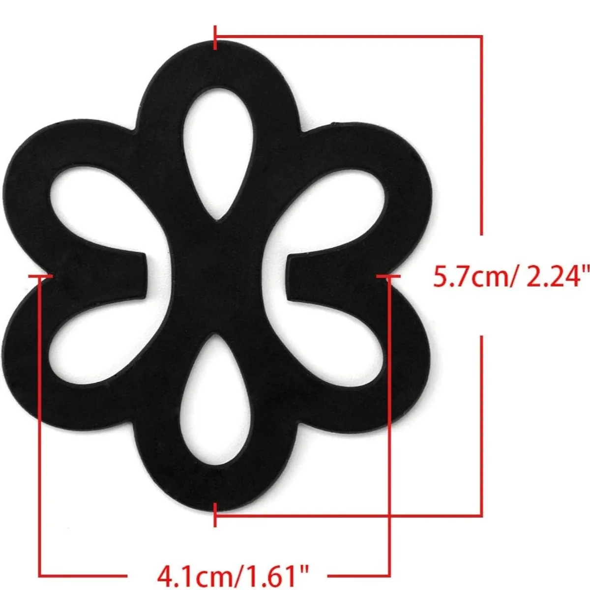 Black Strap Clips Buckles Bra Strap Anti-Slip Straps for Women -2 Flower Shape