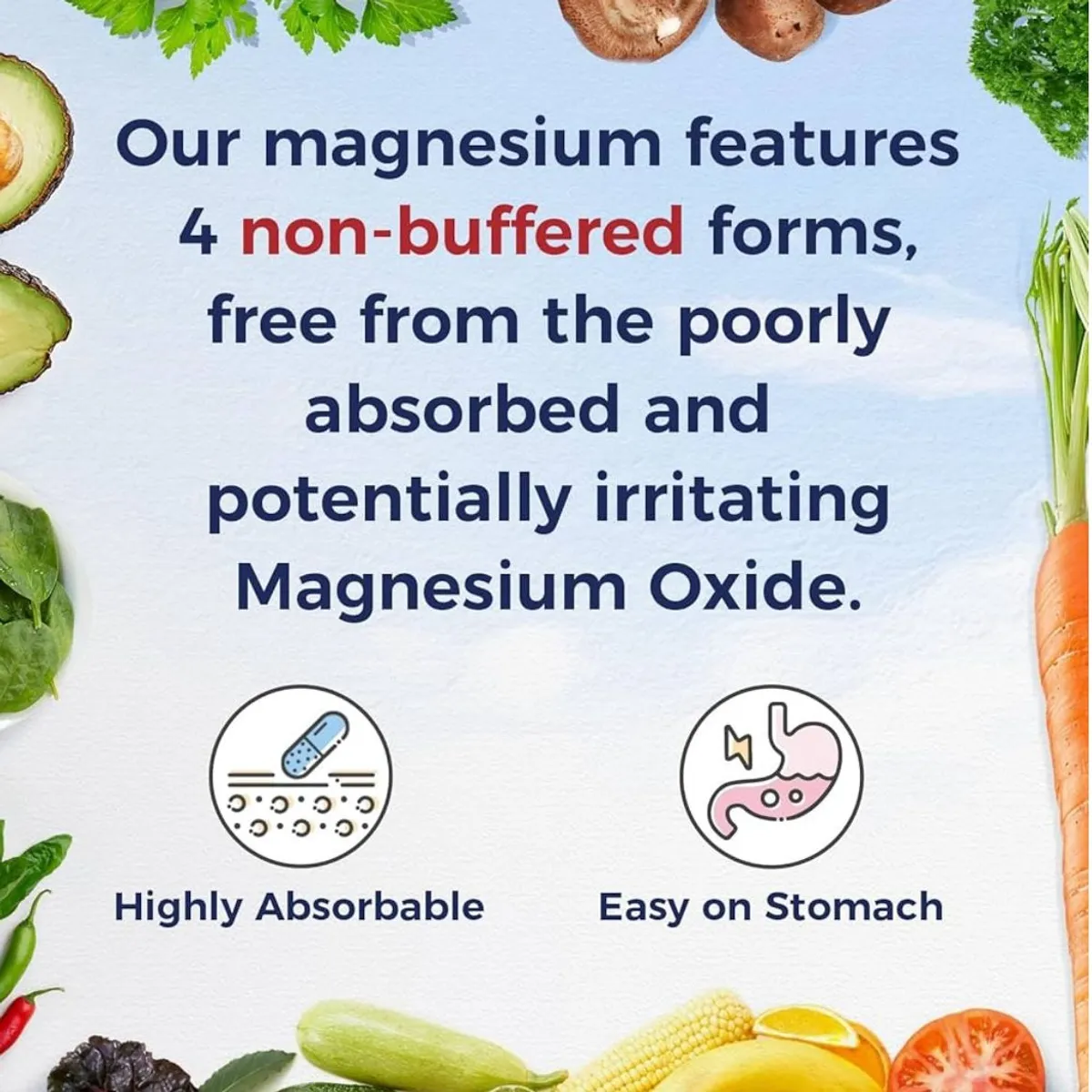 Vitalitown Magnesium Complex Supplement 120Capsules 500mg