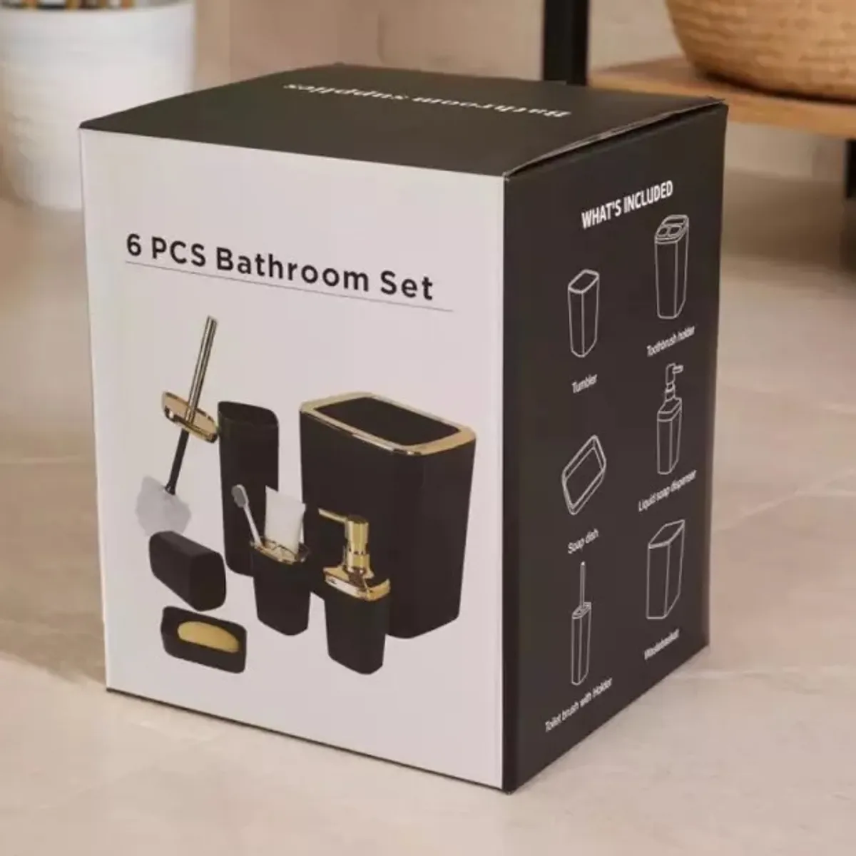 6 Pcs Bathroom Set